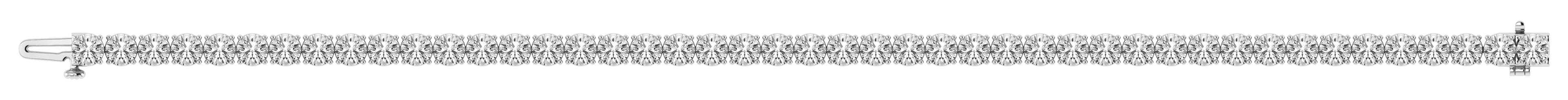 10 CTW LGD Tennis Bracelet (10 ct. tw.), Side view in white gold or platinum