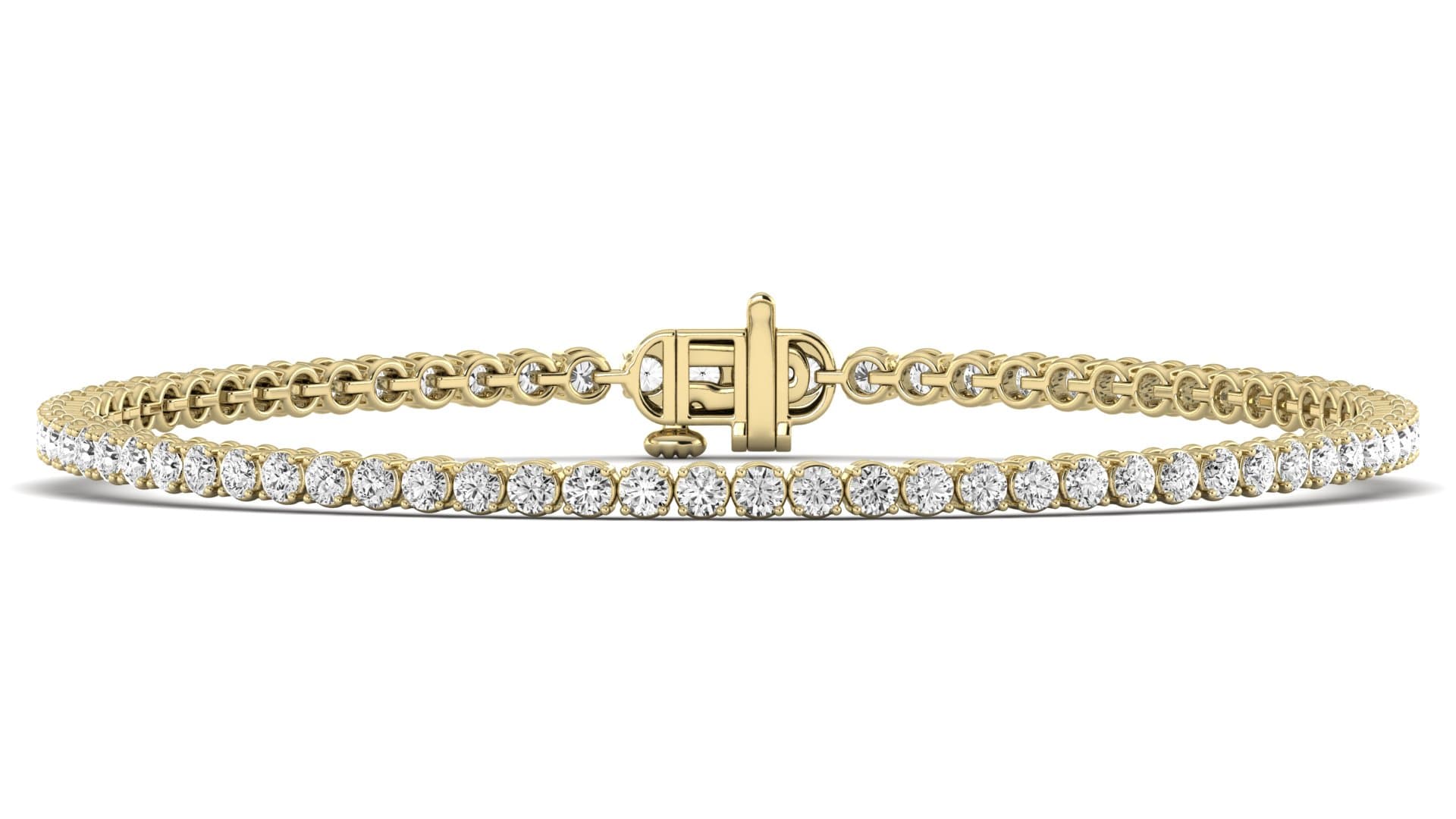 3 CTW LGD Tennis Bracelet (3 ct. tw.), Front view in yellow gold