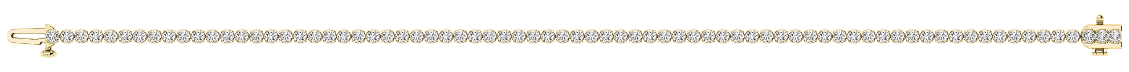 3 CTW LGD Tennis Bracelet (3 ct. tw.), Side view in yellow gold