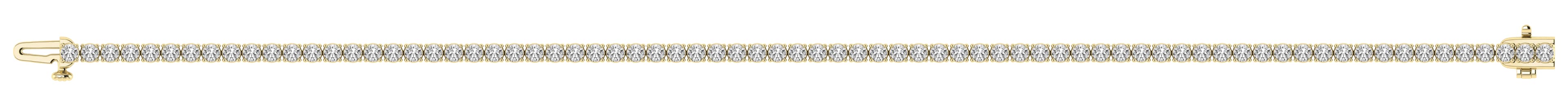 4 CTW LGD Tennis Bracelet (4 ct. tw.), Side view in yellow gold