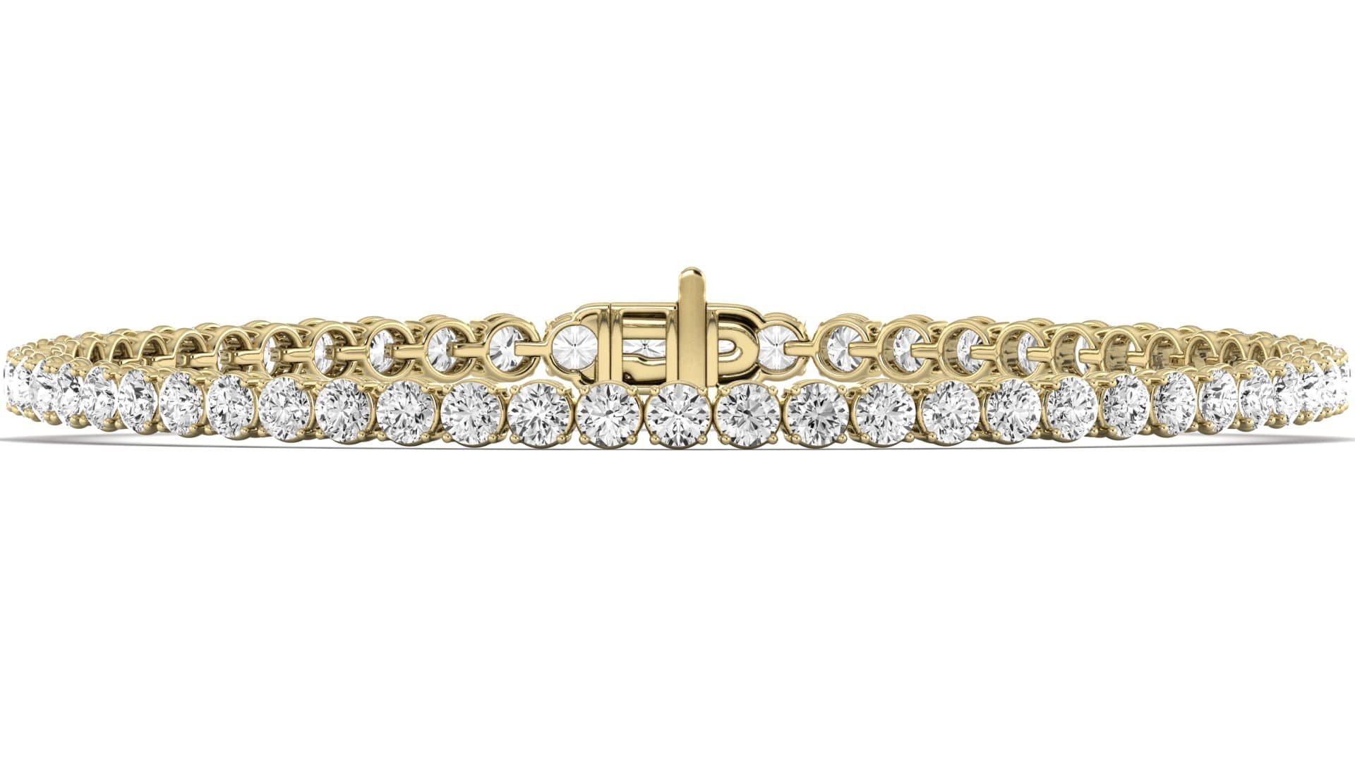 5 CTW LGD Tennis Bracelet (5 ct. tw.), Front view in yellow gold