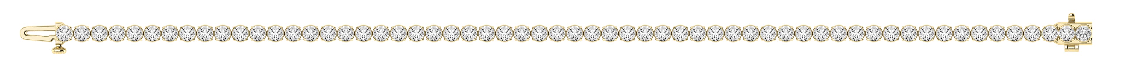 5 CTW LGD Tennis Bracelet (5 ct. tw.), Side view in yellow gold