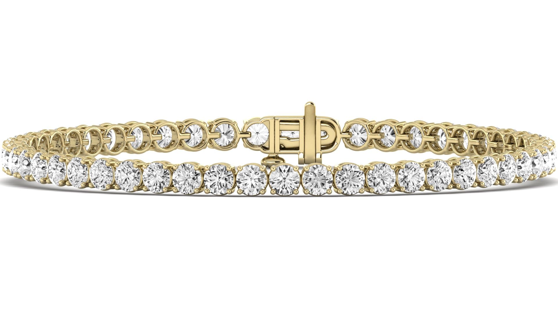 7 CTW LGD Tennis Bracelet (7 ct. tw.), Front view in yellow gold