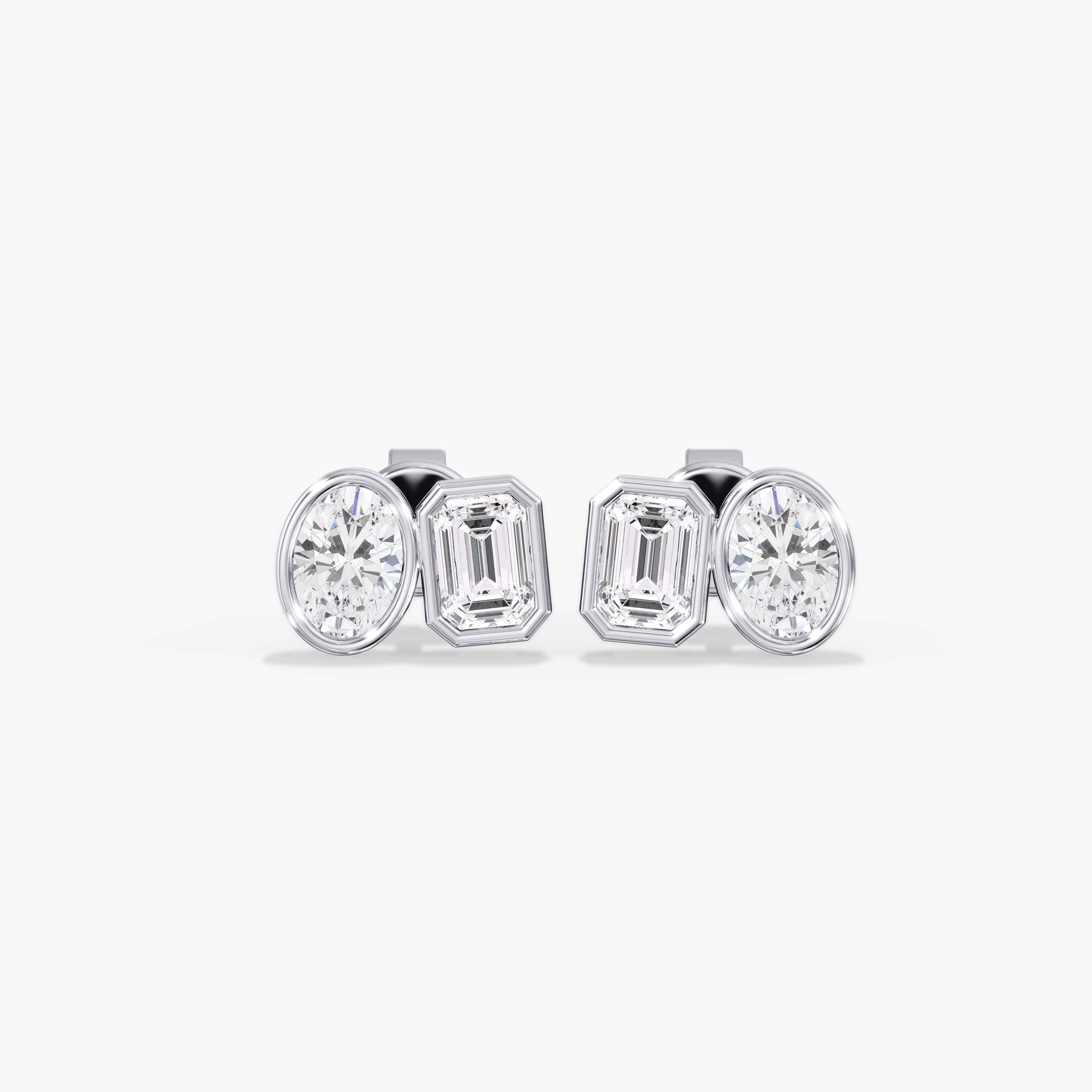 Lab Diamond Multi-Shape Toi Moi Studs 2 Ctw. — View 1
