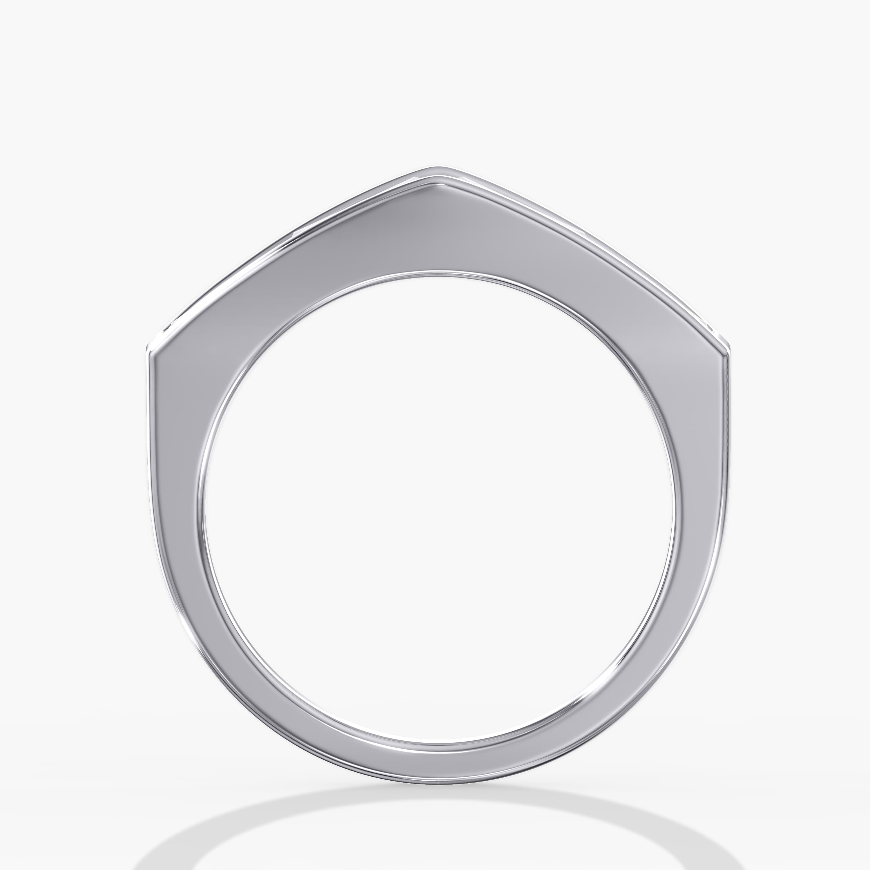 Lab Diamond Tapered Baguette Ring 2 Ctw (2 ct. tw.), Side view in white gold or platinum