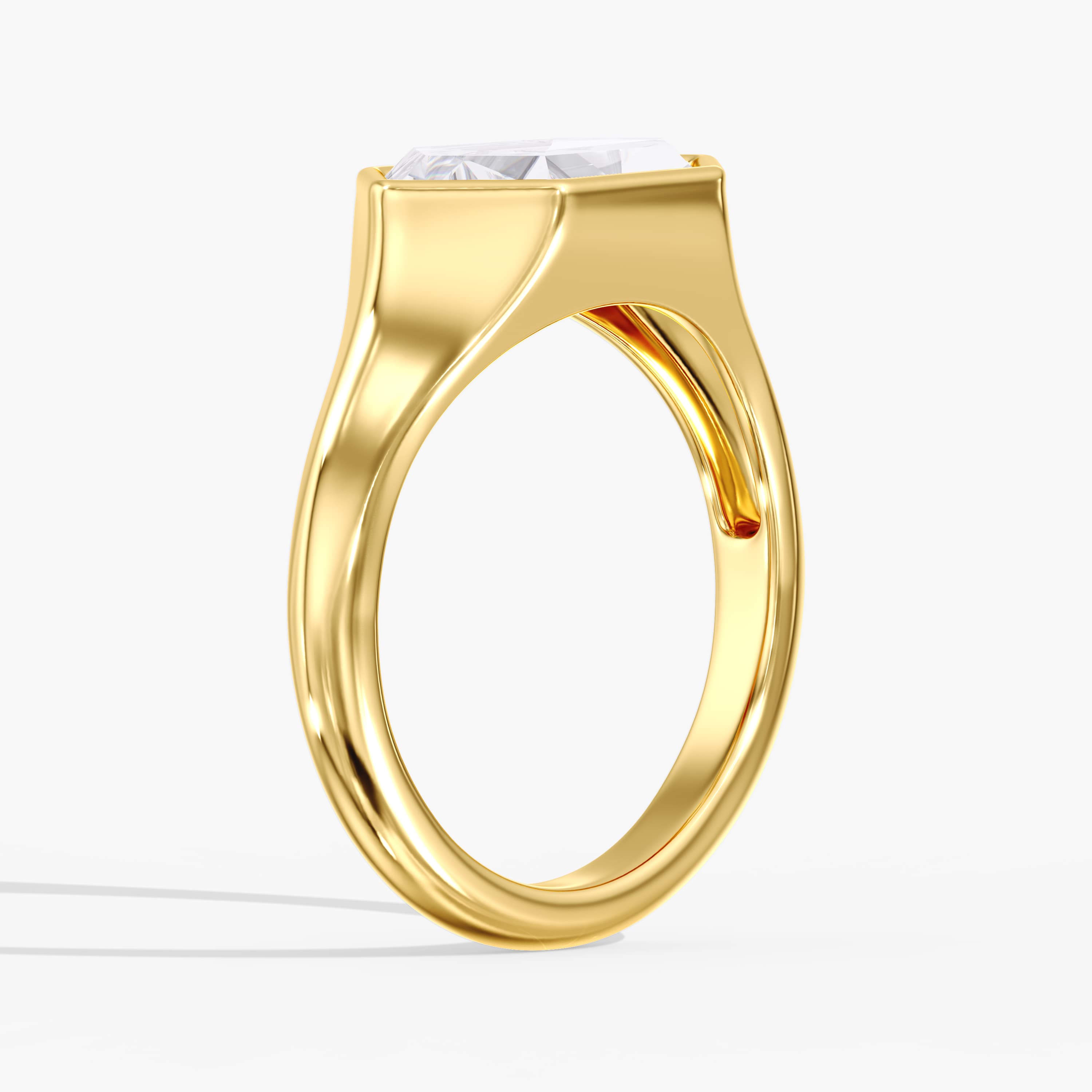 Lab Diamond Dutch Marquise Ring 2 1/2 Ctw., style L0369R, Angle view in yellow gold