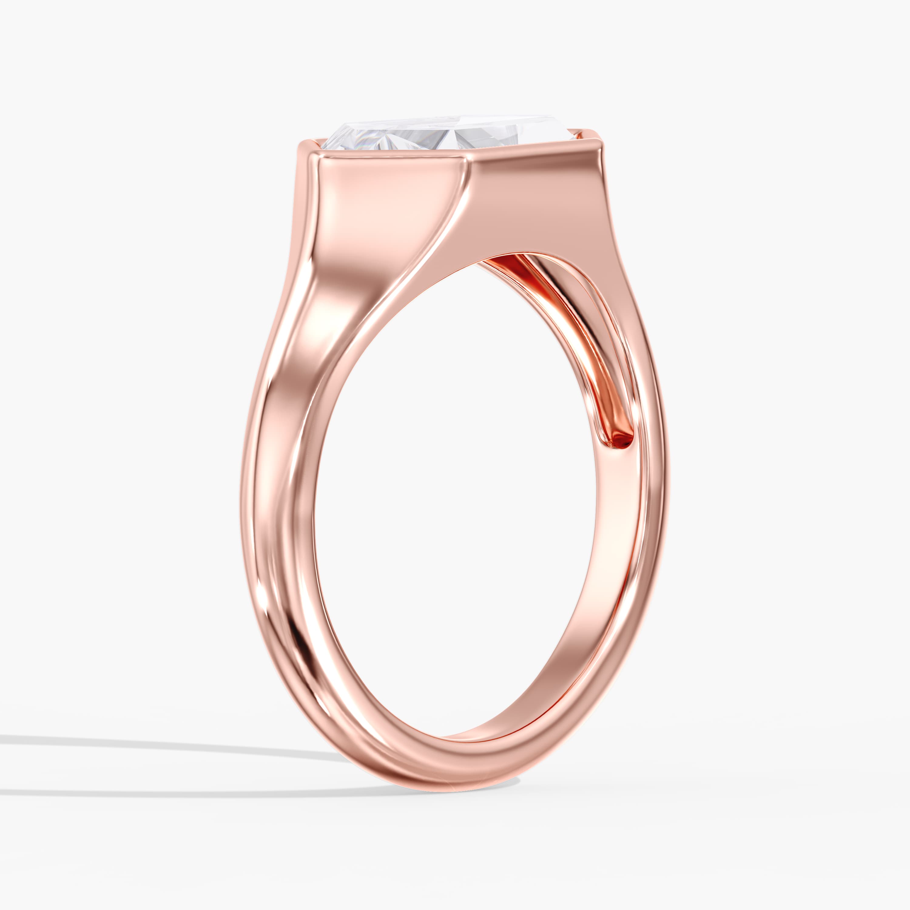 Lab Diamond Dutch Marquise Ring 2 1/2 Ctw., style L0369R, Angle view in rose gold