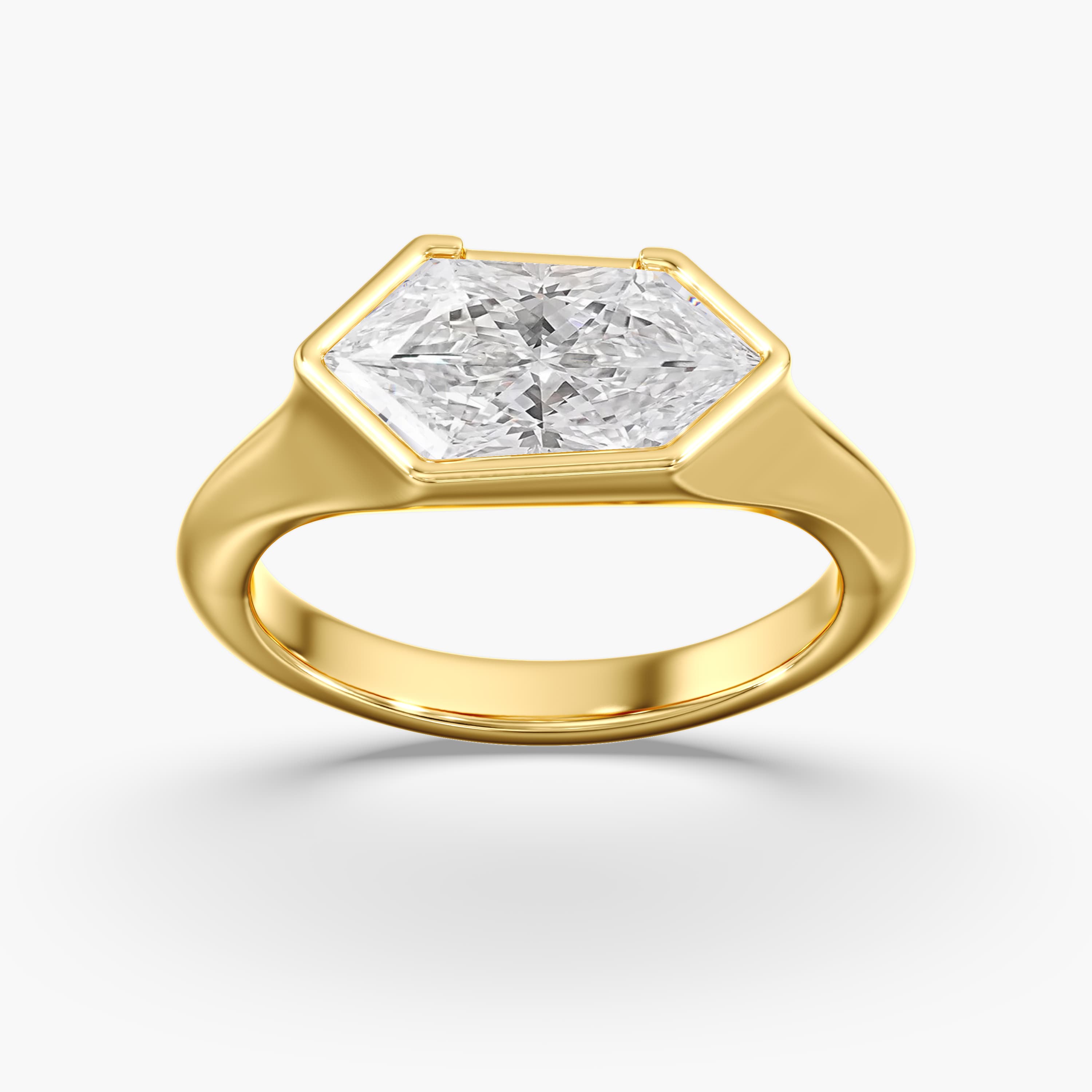 Lab Diamond Dutch Marquise Ring 2 1/2 Ctw., style L0369R, On hand view in yellow gold