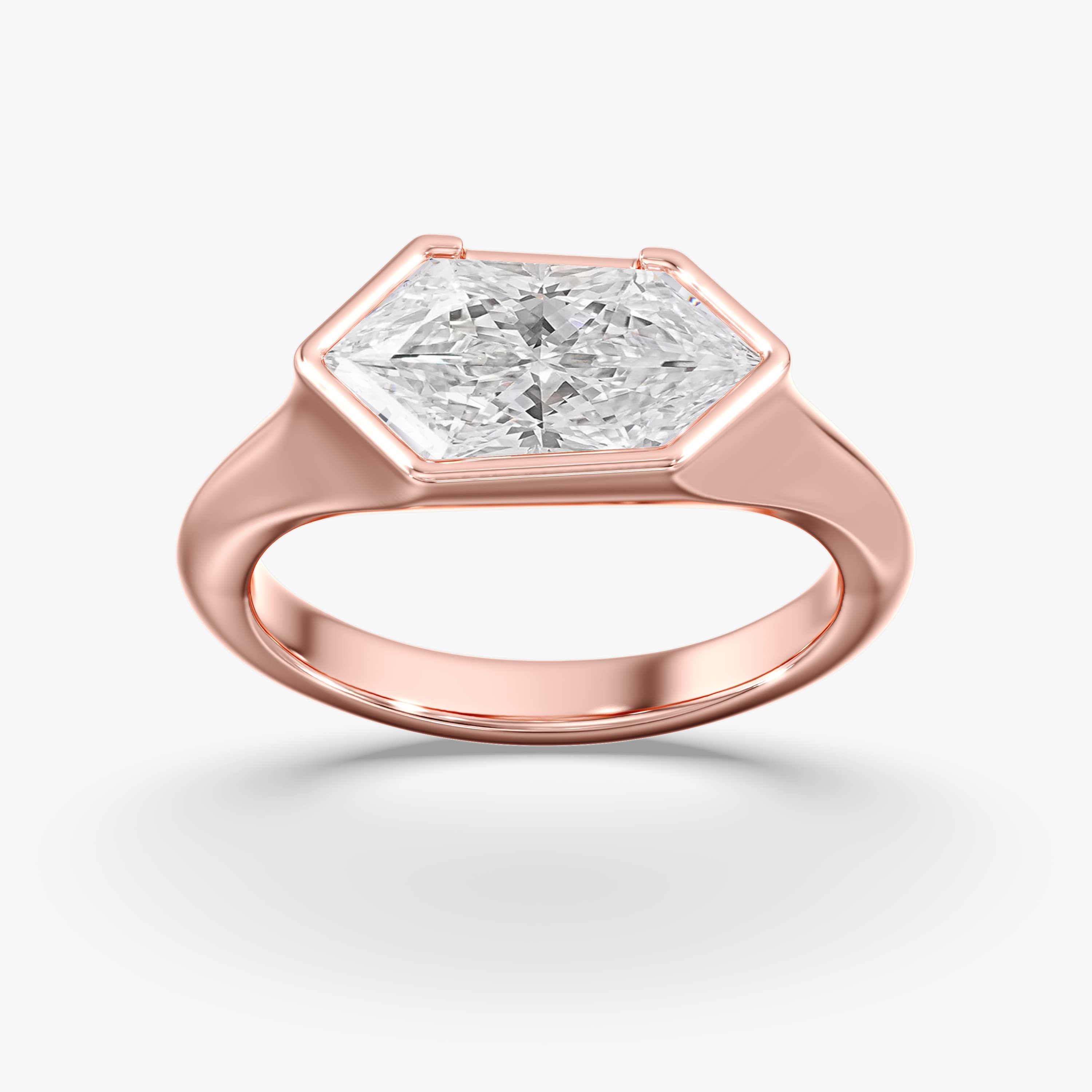 Lab Diamond Dutch Marquise Ring 2 1/2 Ctw., style L0369R, On hand view in rose gold