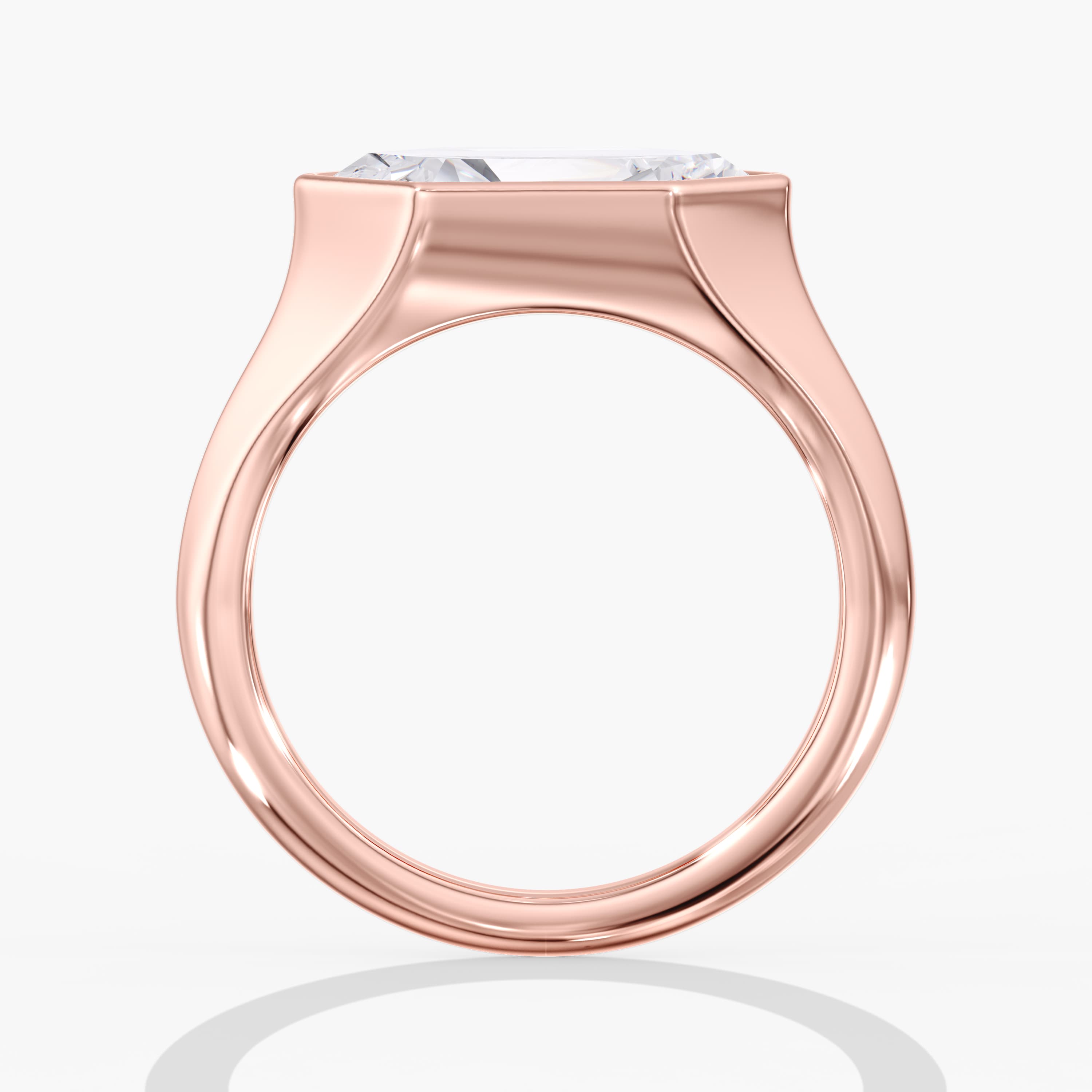 Lab Diamond Dutch Marquise Ring 2 1/2 Ctw., style L0369R, Side view in rose gold