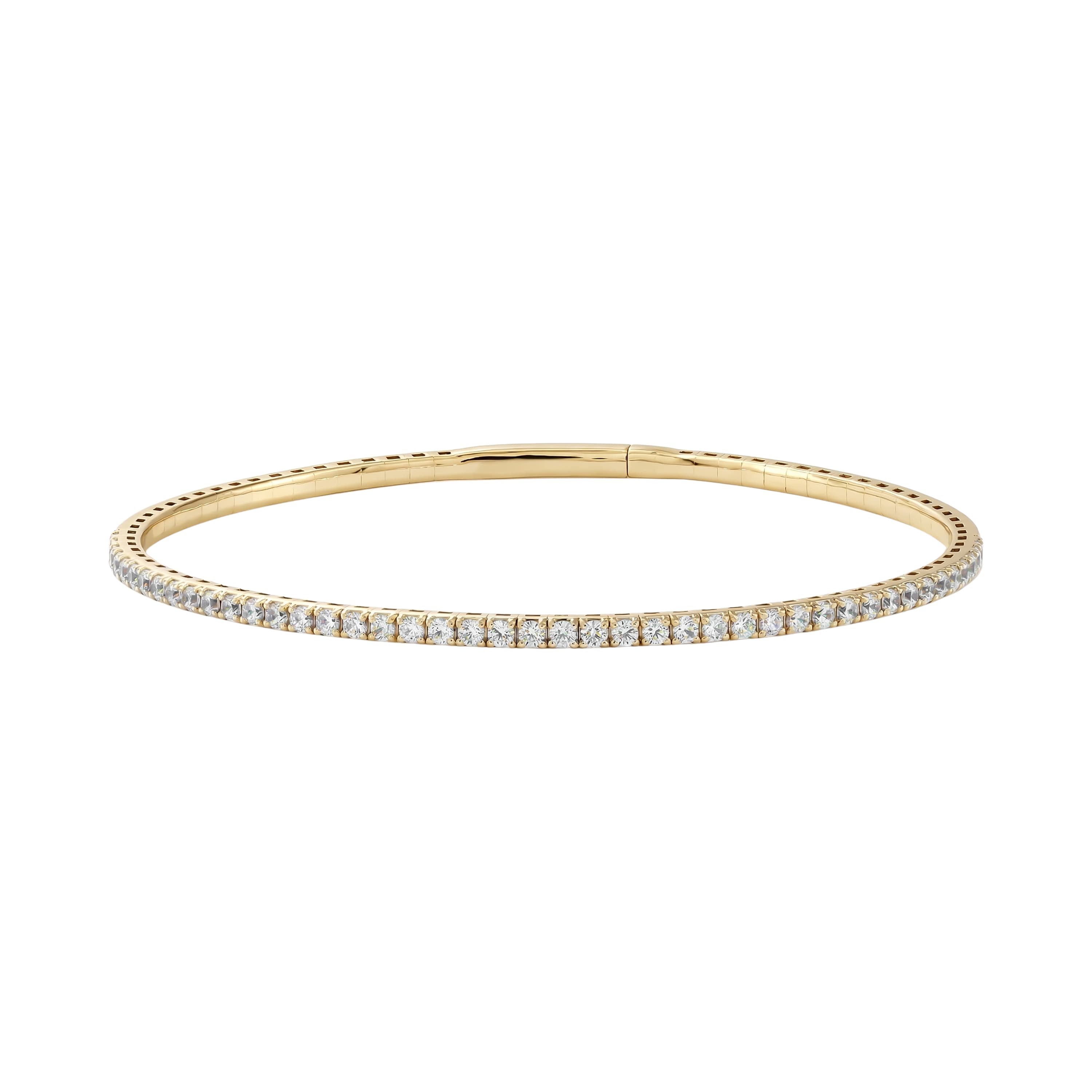 1 CTW LGD Flexible Half Bangle (1 ct. tw.), Front view in yellow gold