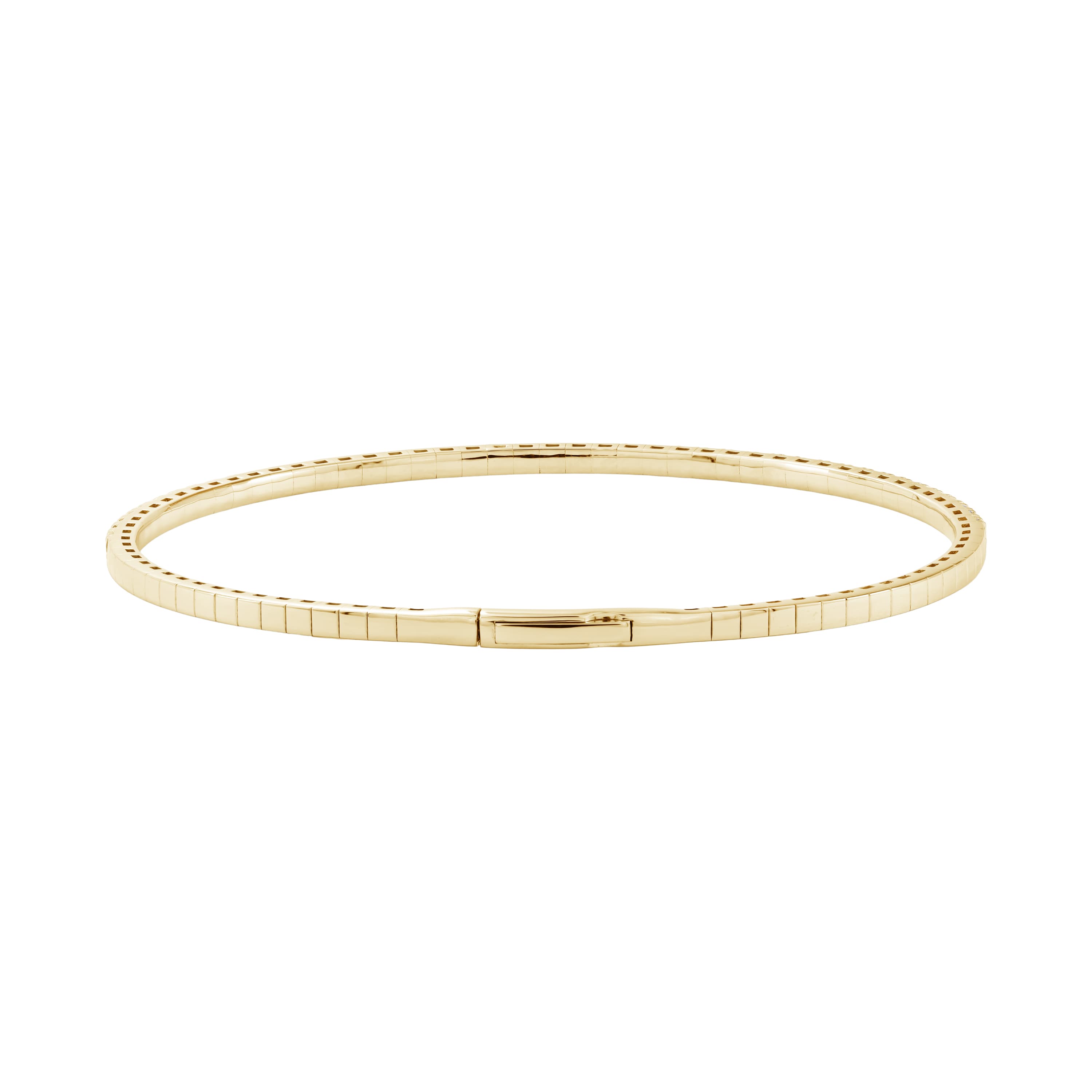 1 CTW LGD Flexible Half Bangle (1 ct. tw.), Angle view in yellow gold