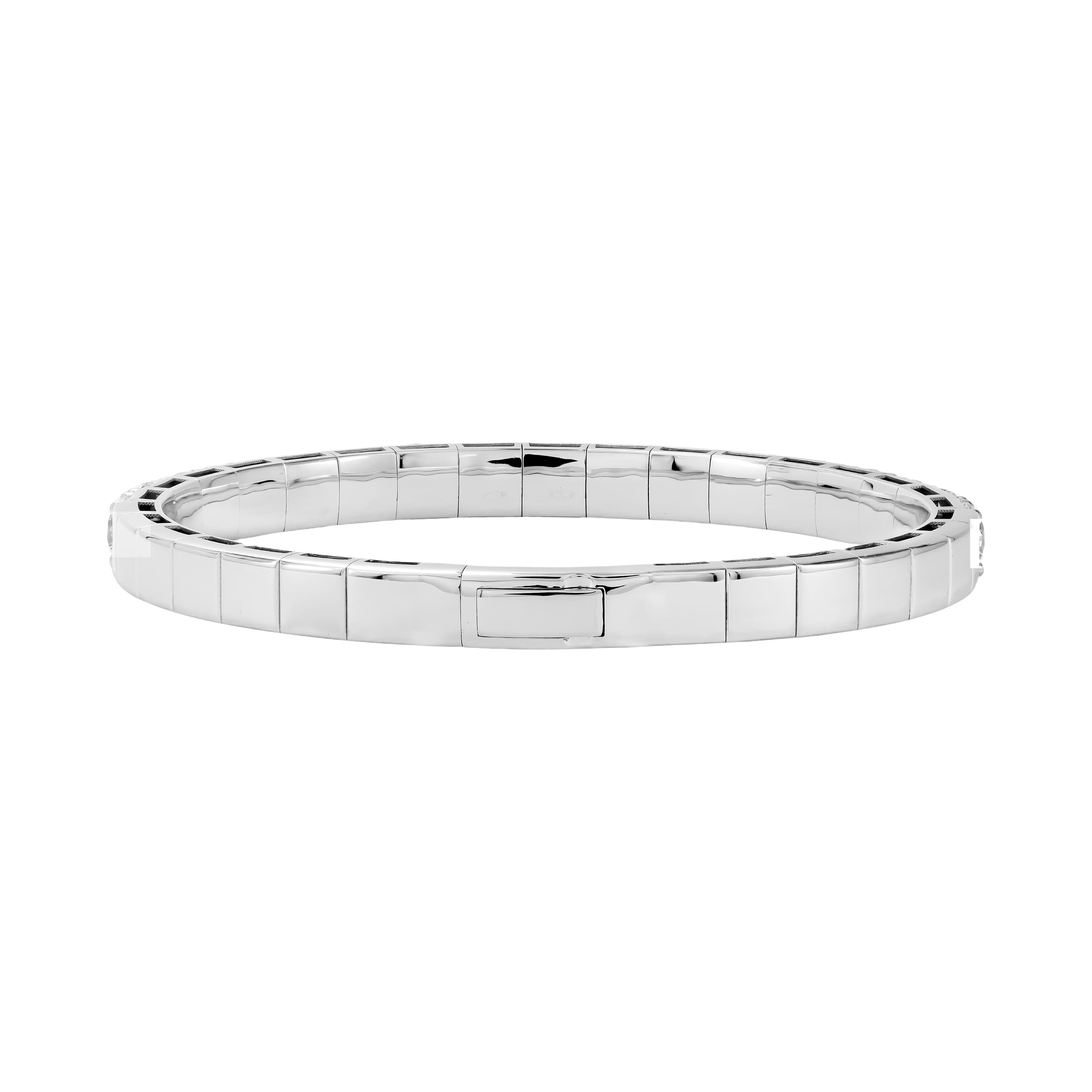 10 CTW LGD Flexible Half Bangle (10 ct. tw.), Angle view in white gold or platinum
