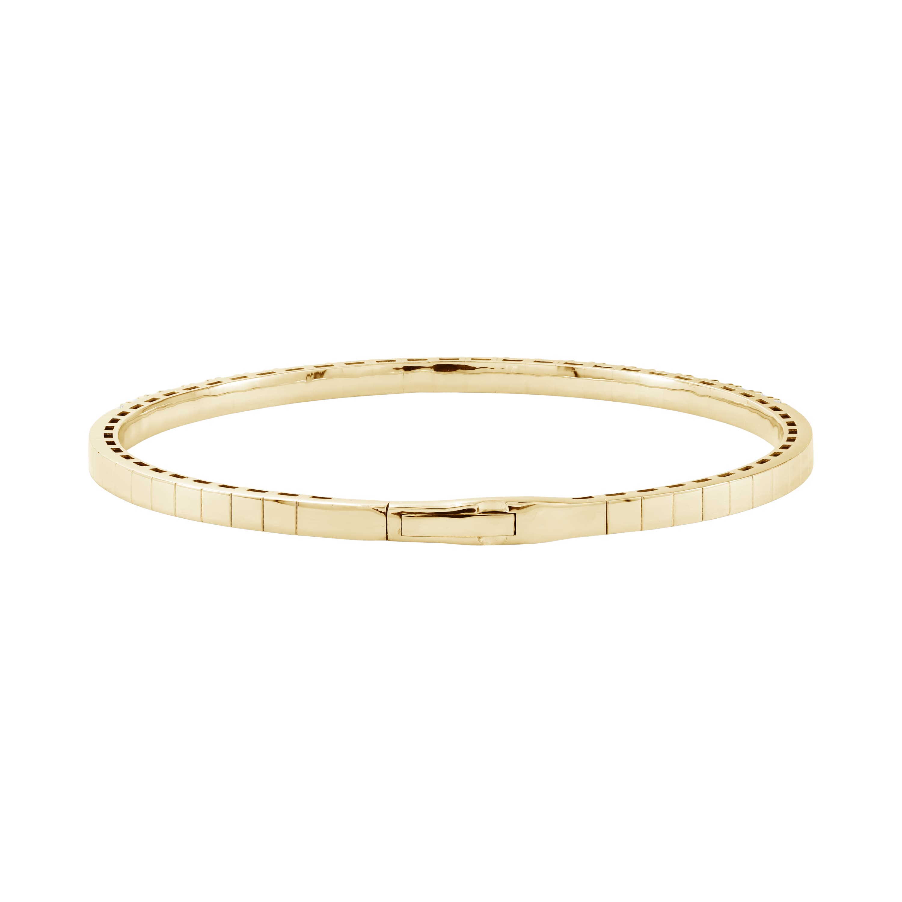 2 CTW LGD Flexible Half Bangle (2 ct. tw.), Angle view in yellow gold
