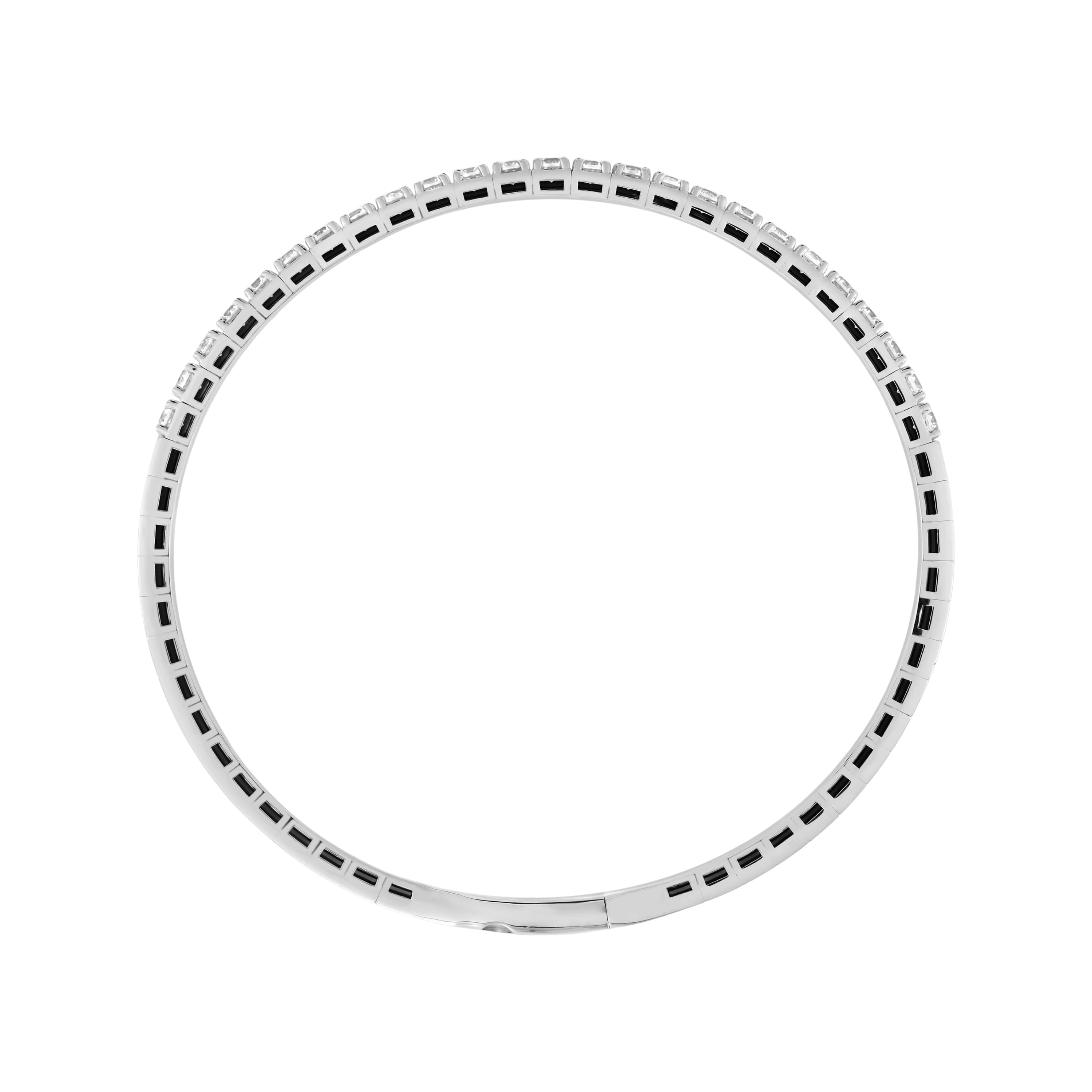 2 CTW LGD Flexible Half Bangle (2 ct. tw.), Side view in white gold or platinum