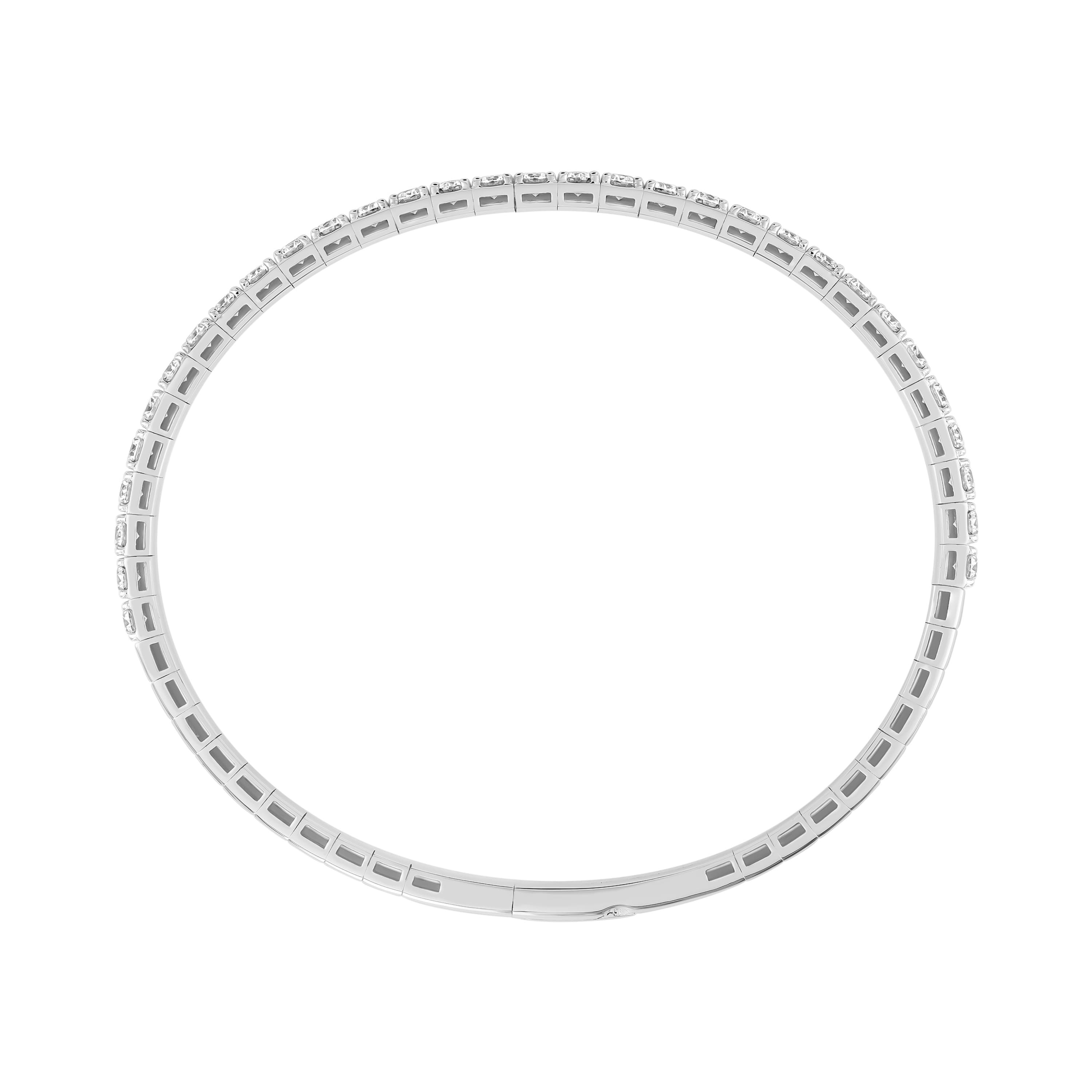 3 CTW LGD Flexible Half Bangle (3 ct. tw.), Side view in white gold or platinum