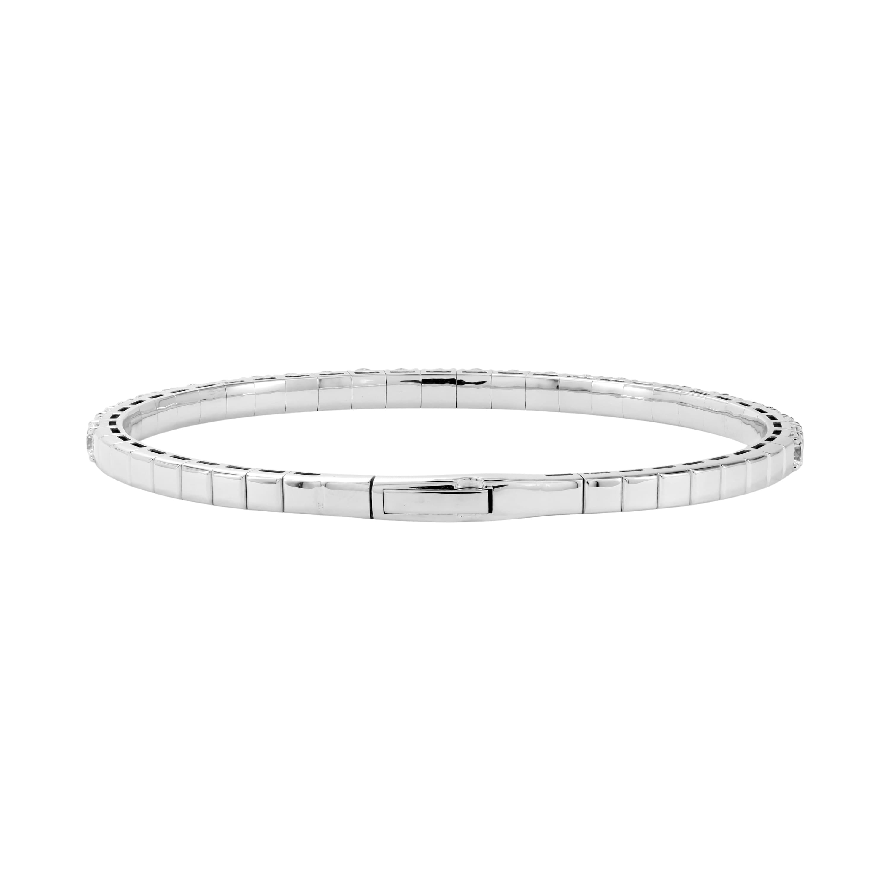 4 CTW LGD Flexible Half Bangle (4 ct. tw.), Angle view in white gold or platinum