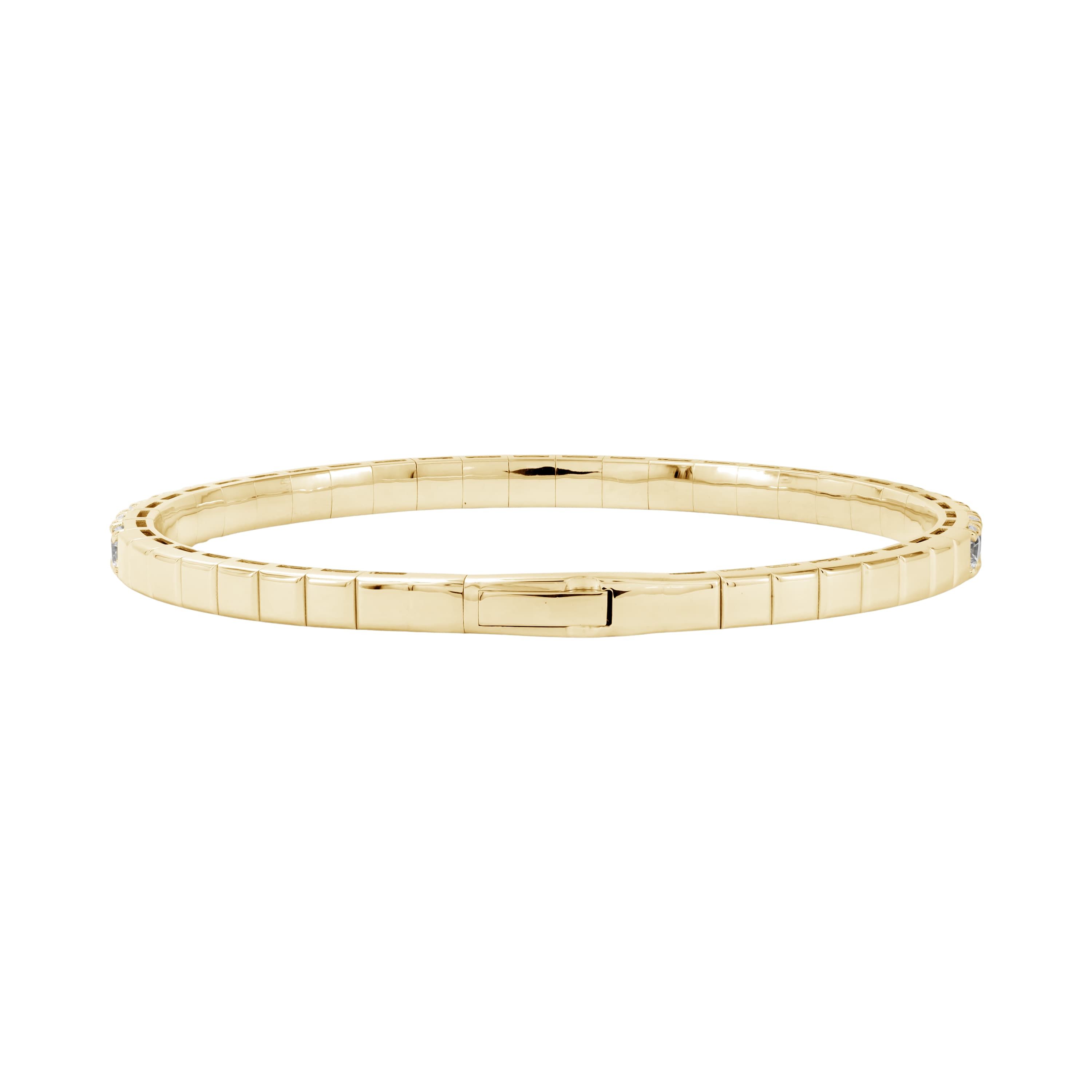 5 CTW LGD Flexible Half Bangle (5 ct. tw.), Angle view in yellow gold