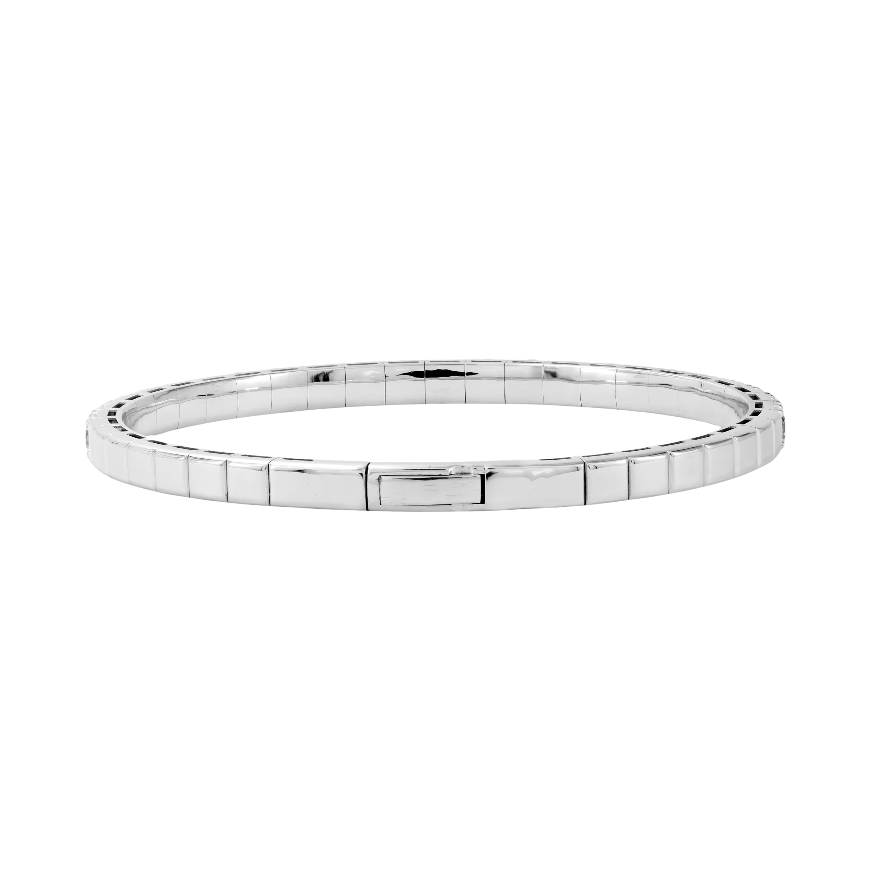 6 CTW LGD Flexible Half Bangle (6 ct. tw.), Angle view in white gold or platinum