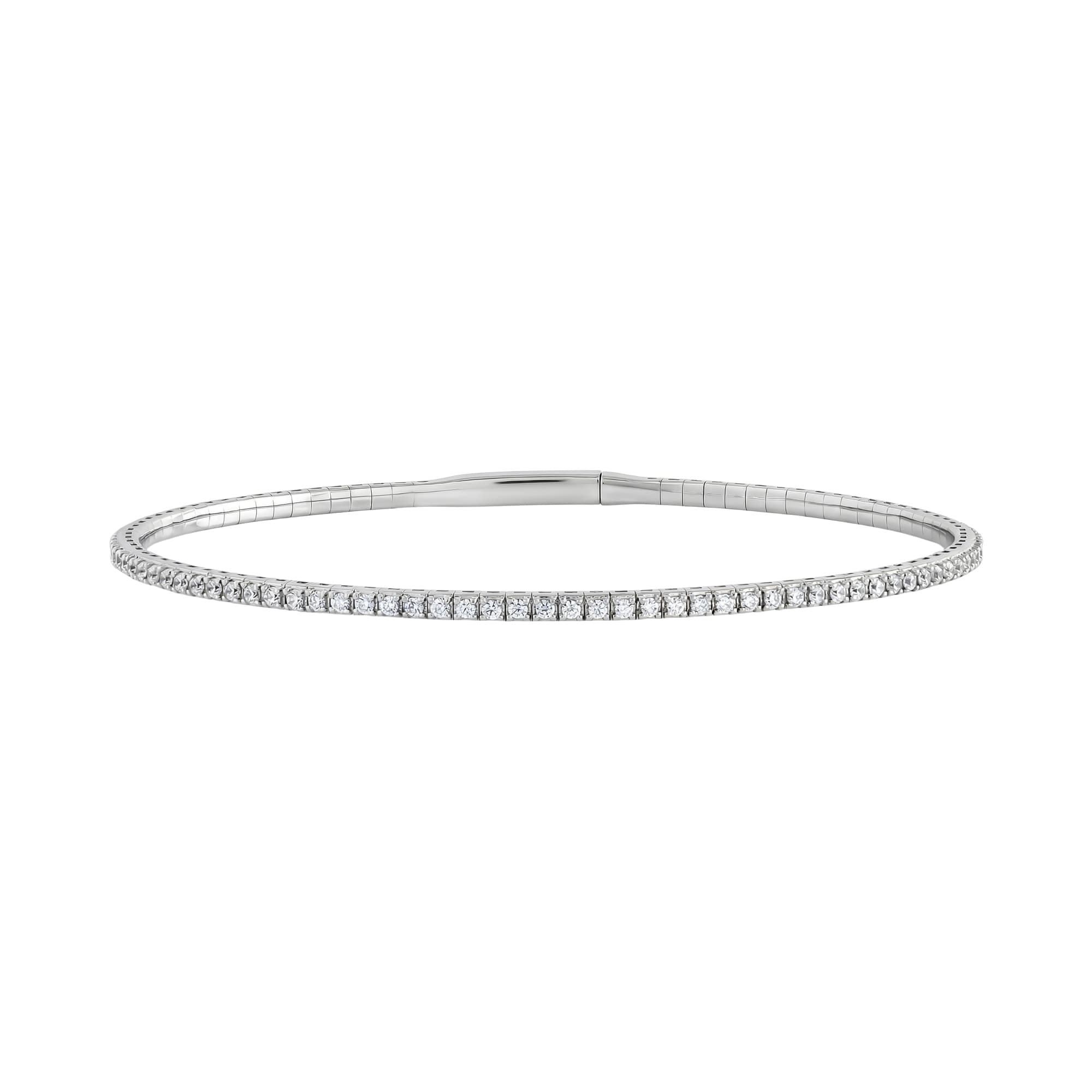 1 CTW Lab-Grown Diamond Flexible Bangle — 2 ctw — View 1
