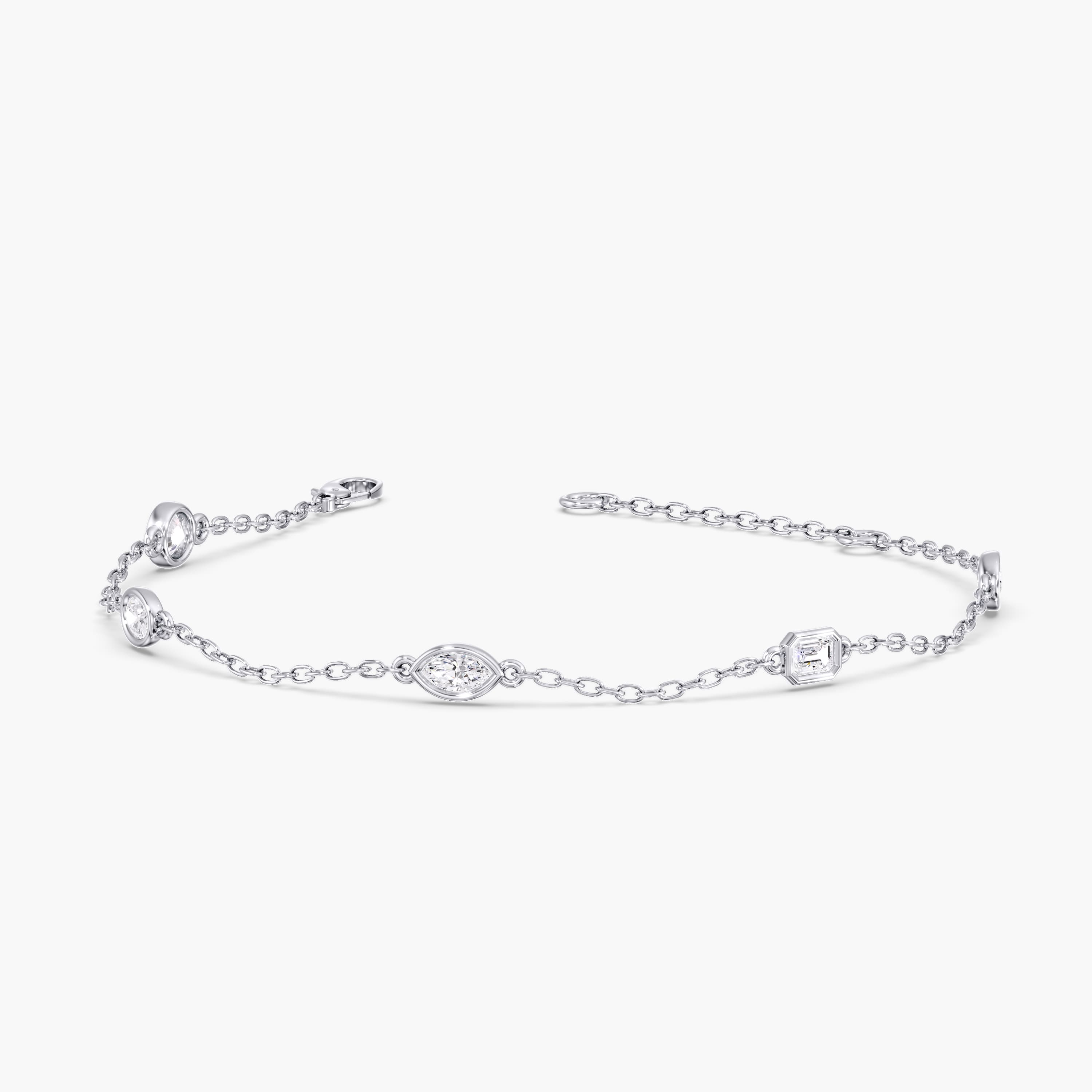 Lab Diamond Multi-Shape Stationary Bracelet 1/2 Ctw. — 1/2 ctw.