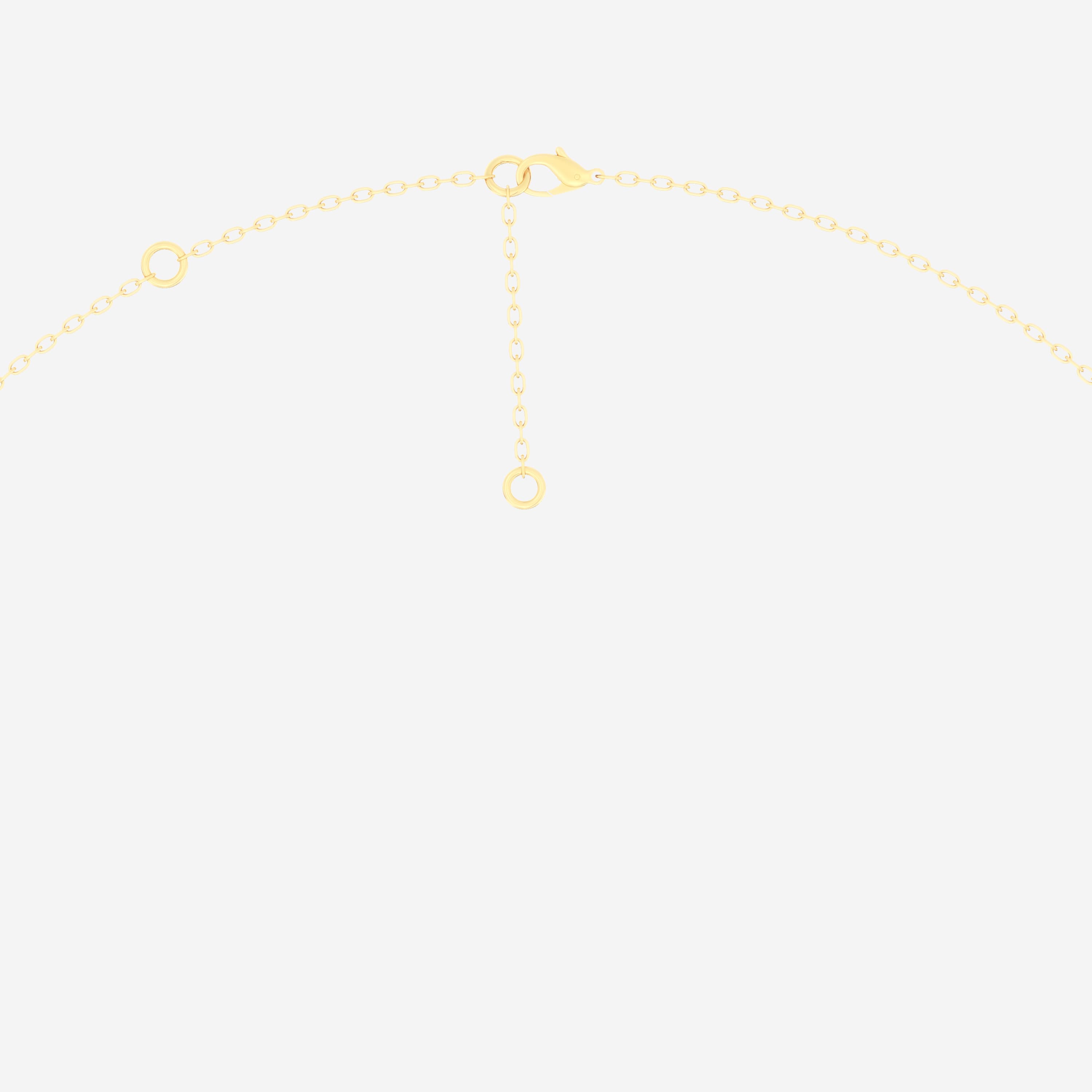 Lab Diamond Bezel Set Radiant Stationary Necklace 2 1/2 Ctw (2 1/2 ct. tw.), On hand view in yellow gold