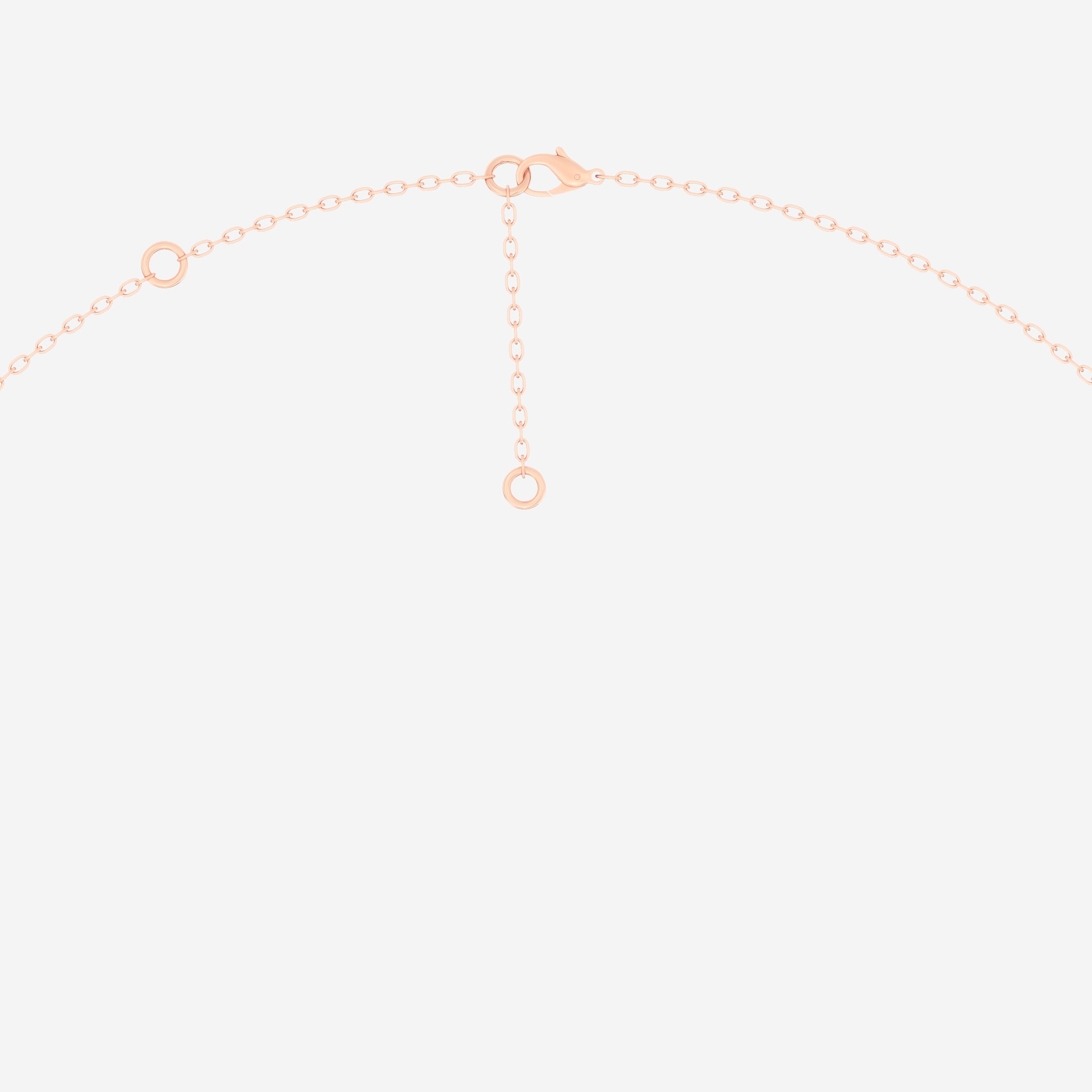 Lab Diamond Bezel Set Radiant Stationary Necklace 2 1/2 Ctw (2 1/2 ct. tw.), On hand view in rose gold