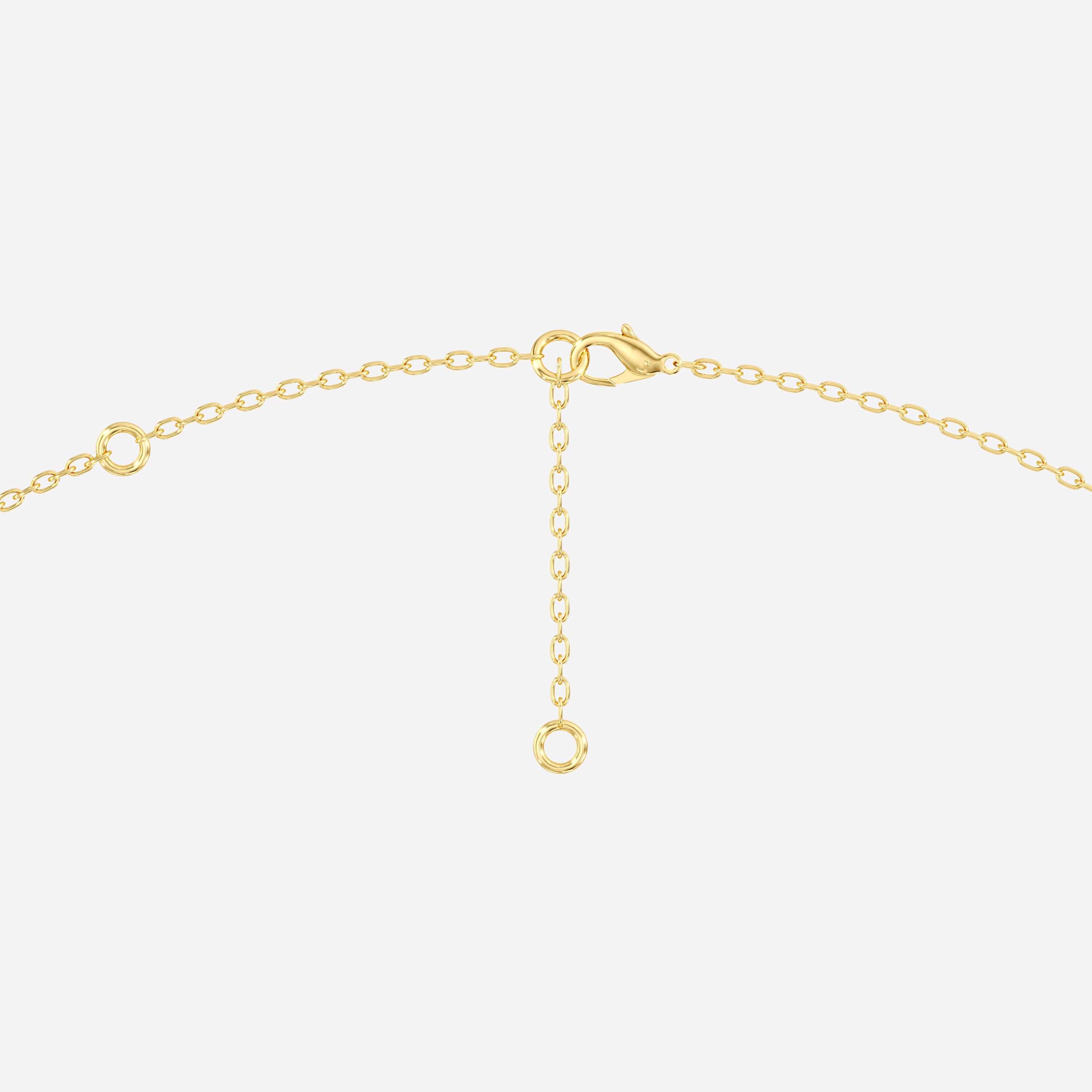 Lab Diamond Bezel Set Radiant Stationary Necklace 2 Ctw (2 1/2 ct. tw.), On hand view in yellow gold