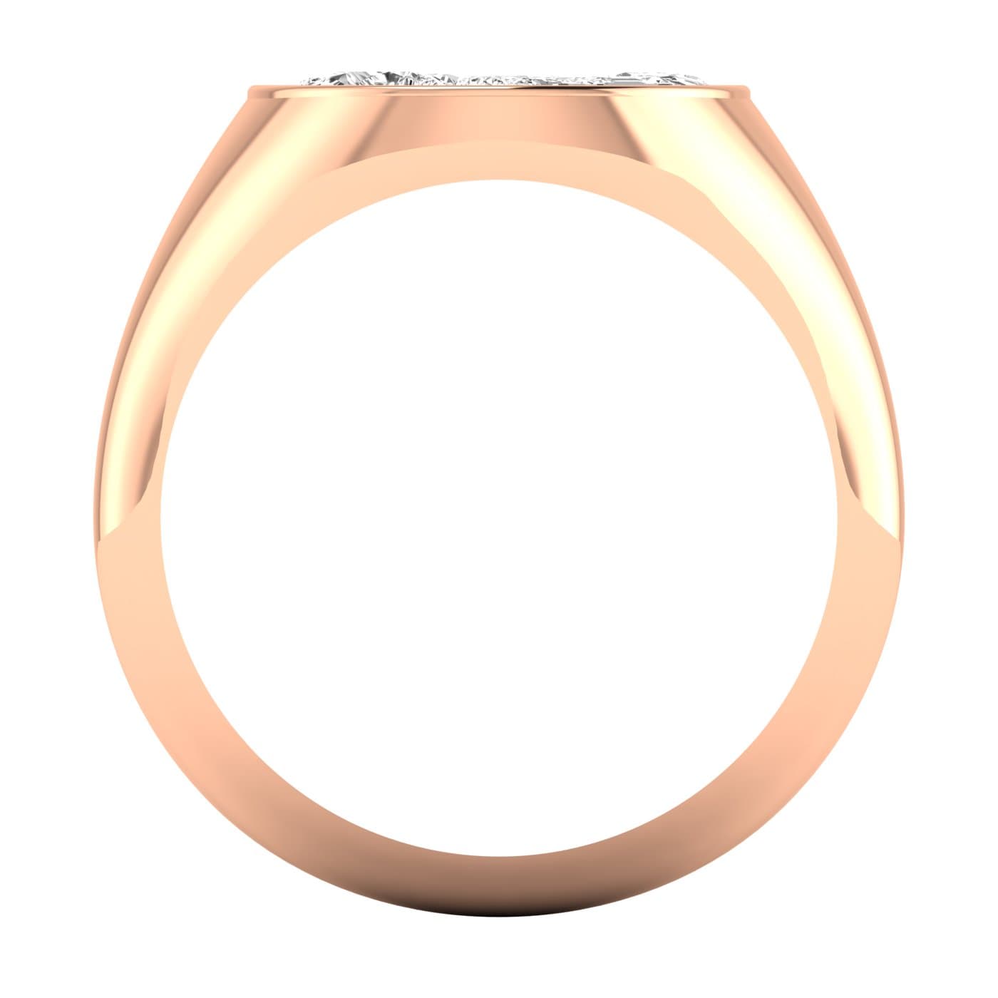 Lab Diamond Multi-Shape Pinky Ring 1/2 Ctw (1/2 ct. tw.), Side view in rose gold