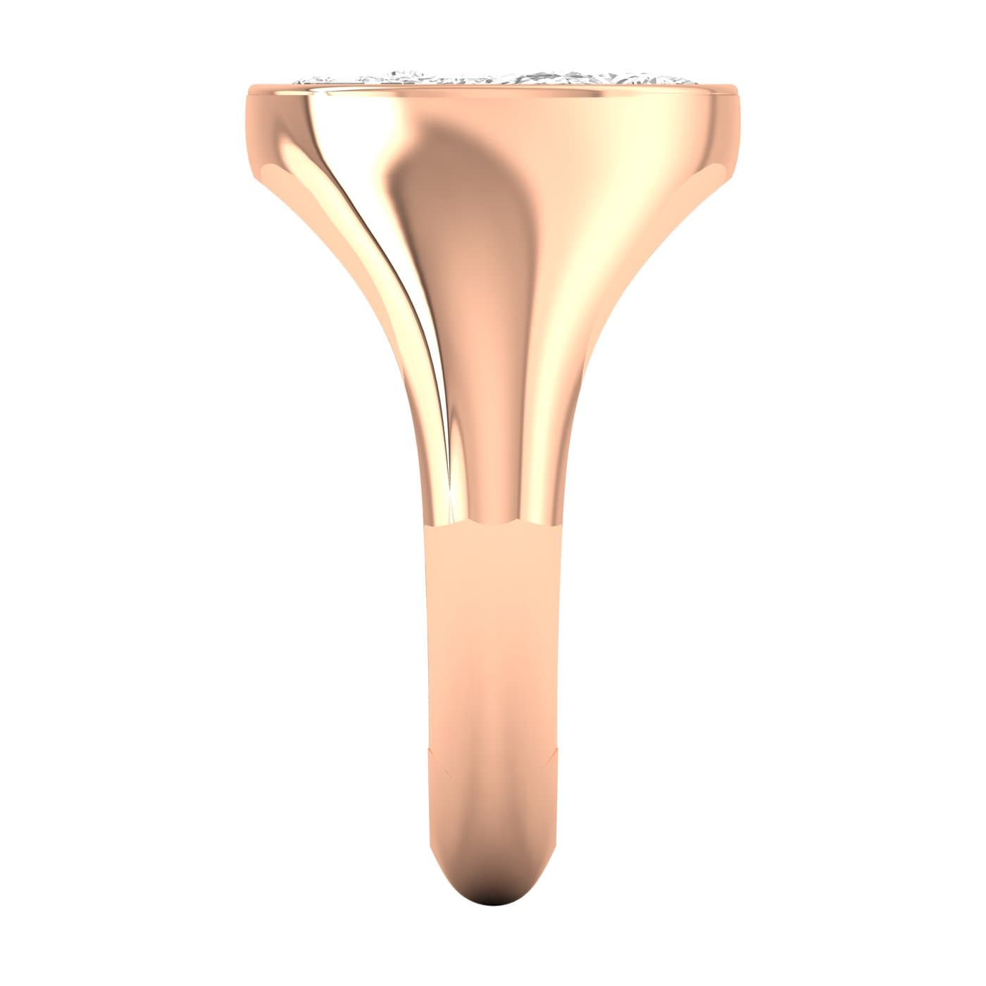Lab Diamond Multi-Shape Pinky Ring 1/2 Ctw (1/2 ct. tw.), Top view in rose gold