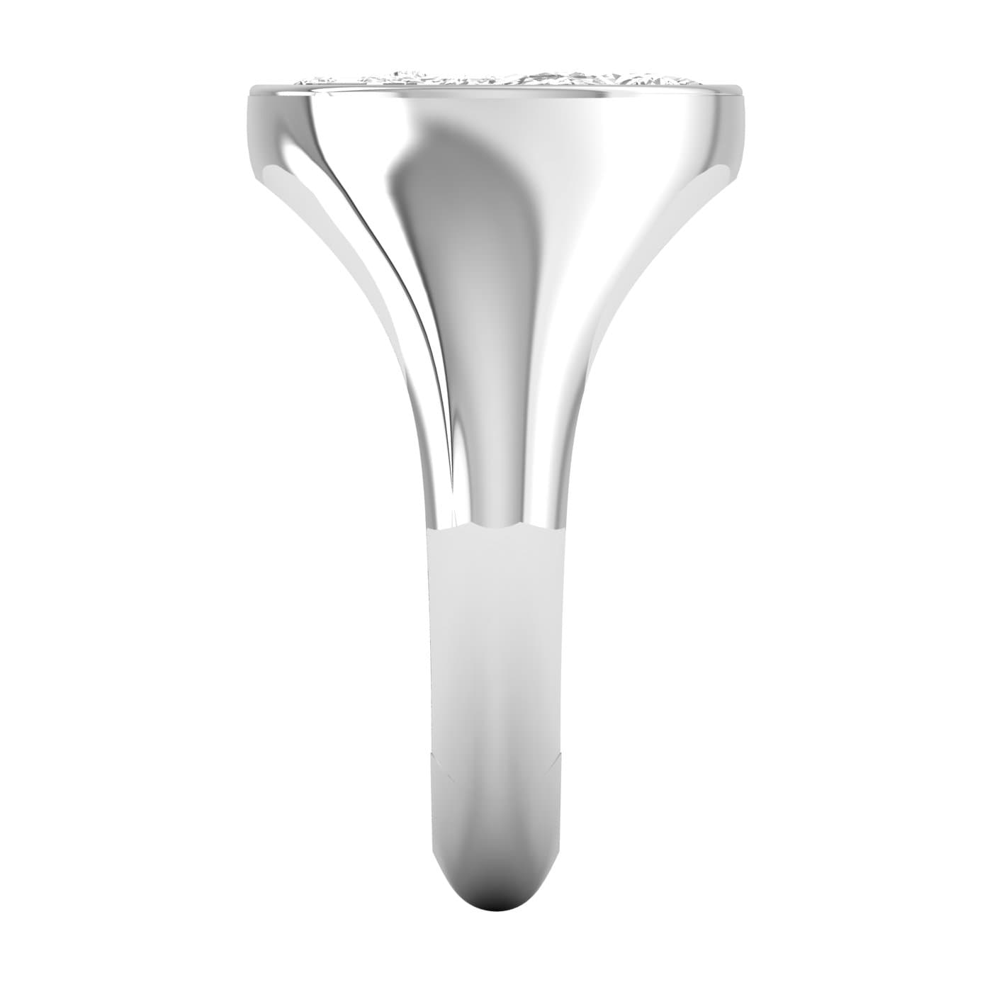 Lab Diamond Multi-Shape Pinky Ring 1/2 Ctw (1/2 ct. tw.), Top view in white gold or platinum