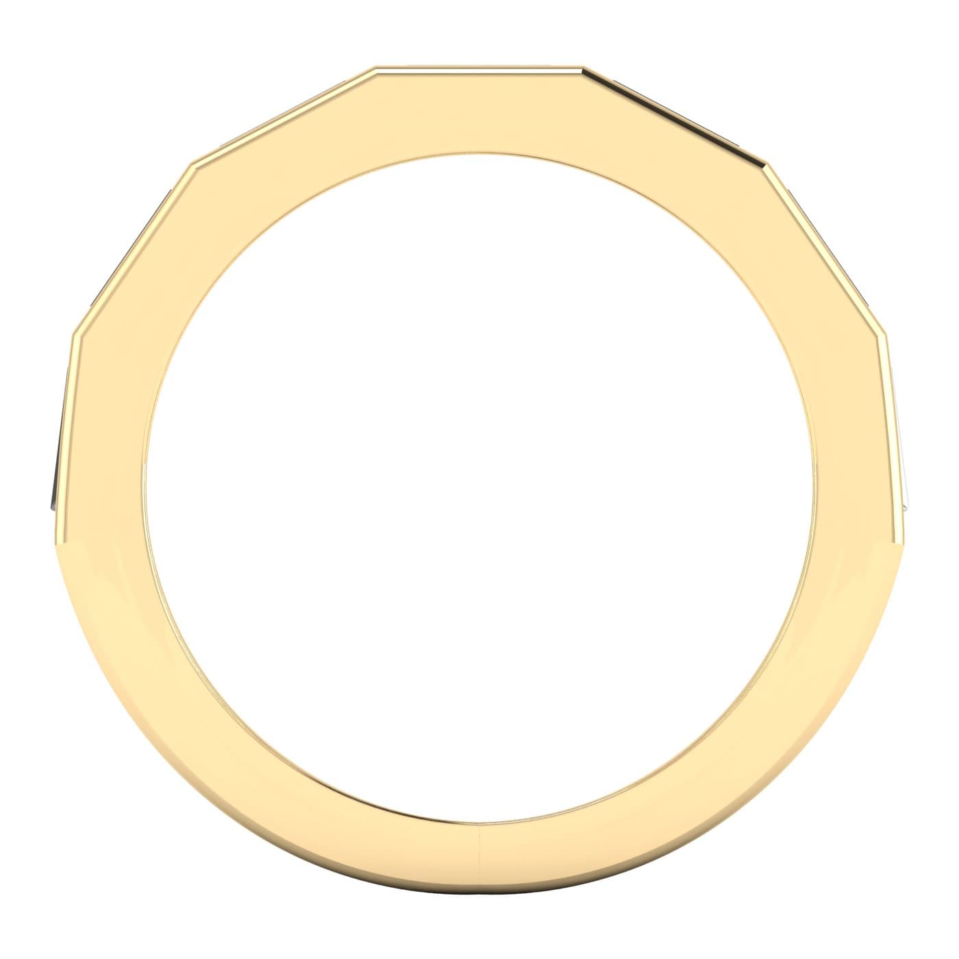Lab Diamond Baguette Stackable Band 1 1/2 Ctw (1.4 ct. tw.), Side view in yellow gold