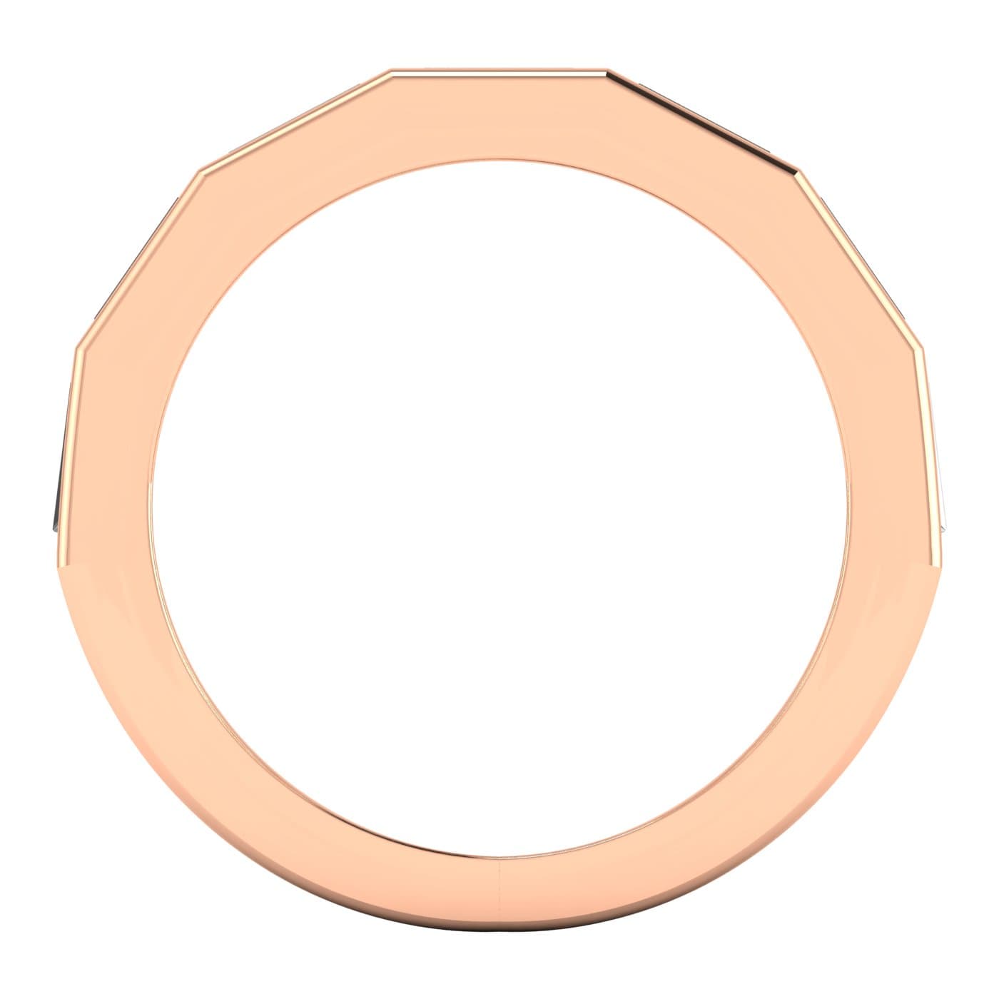 Lab Diamond Baguette Stackable Band 1 1/2 Ctw (1.4 ct. tw.), Side view in rose gold
