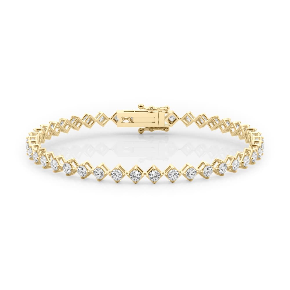Tennis Bracelets (2.1 ct. tw.), Front view in yellow gold