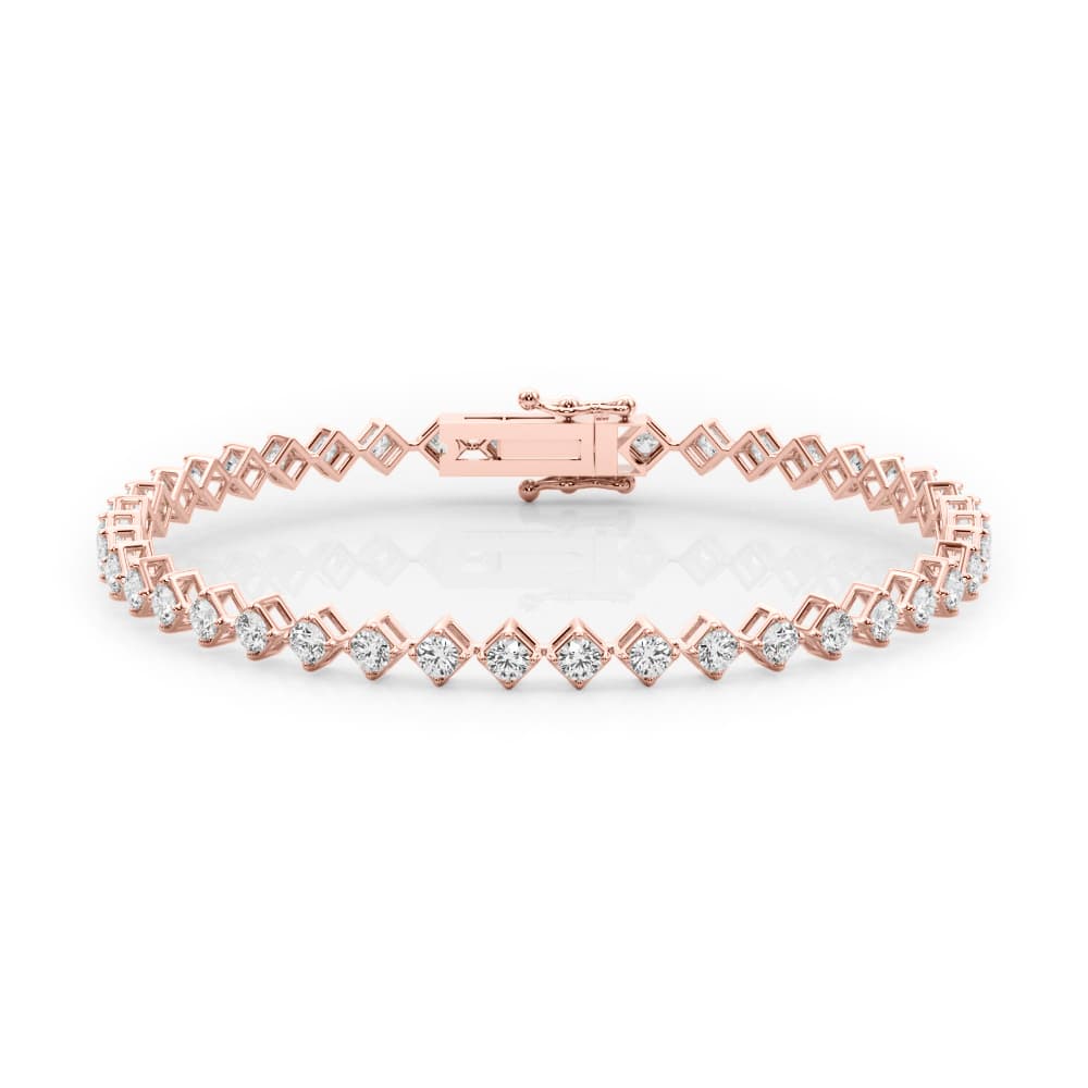 Tennis Bracelets (2.1 ct. tw.), Front view in rose gold