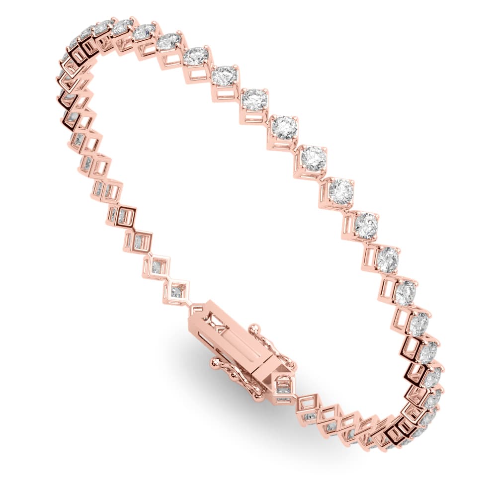 Tennis Bracelets (2.1 ct. tw.), Side view in rose gold