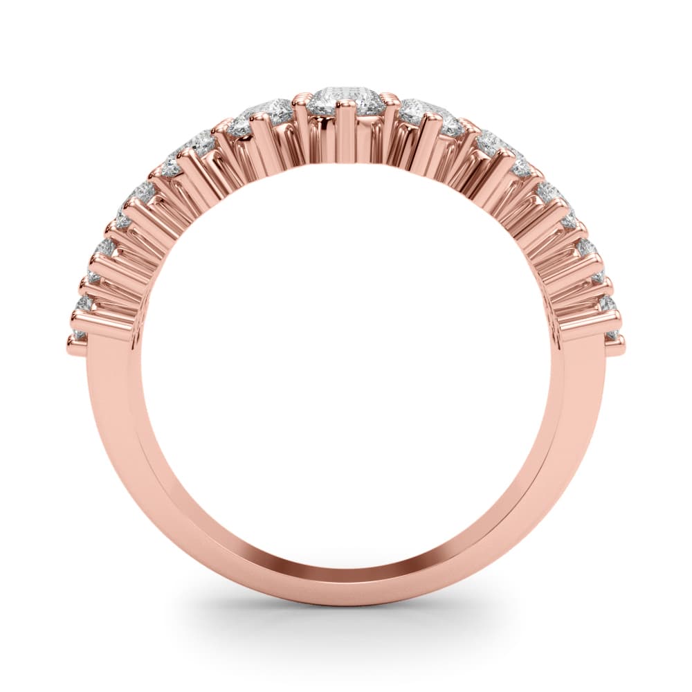 Lab-Grown Diamond 3-Row Fashion Ring (1.83 ct. tw.), Side view in rose gold