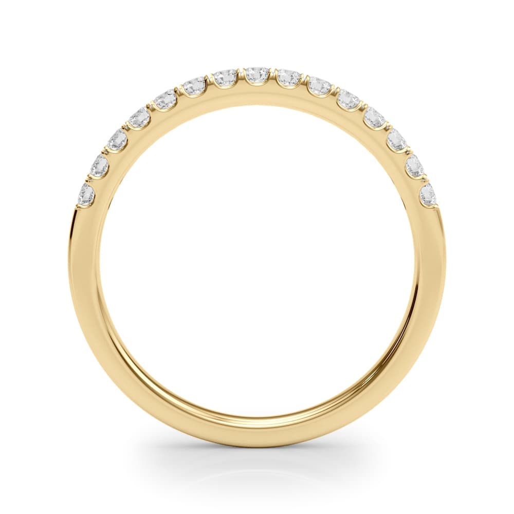 Split Prong Wedding Bands (1/4 ct. tw.), Side view in yellow gold