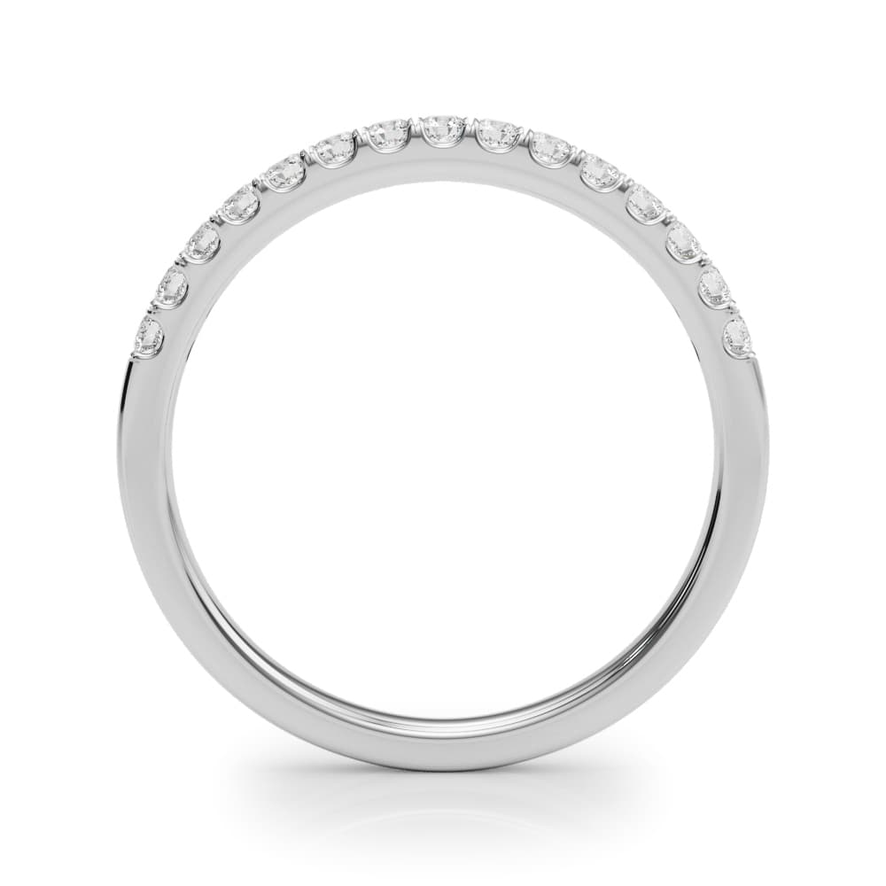 Split Prong Wedding Bands (1/4 ct. tw.), Side view in white gold or platinum