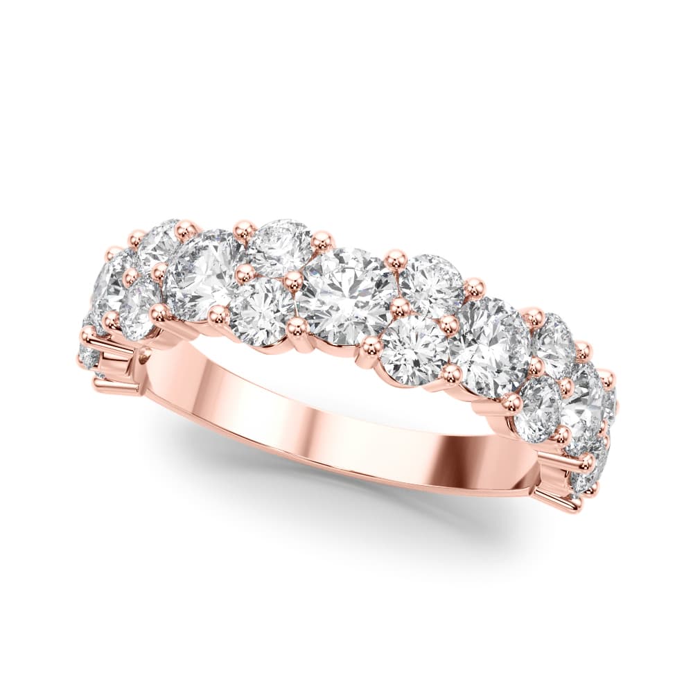 Diamond Band (2.18 ct. tw.), Front view in rose gold