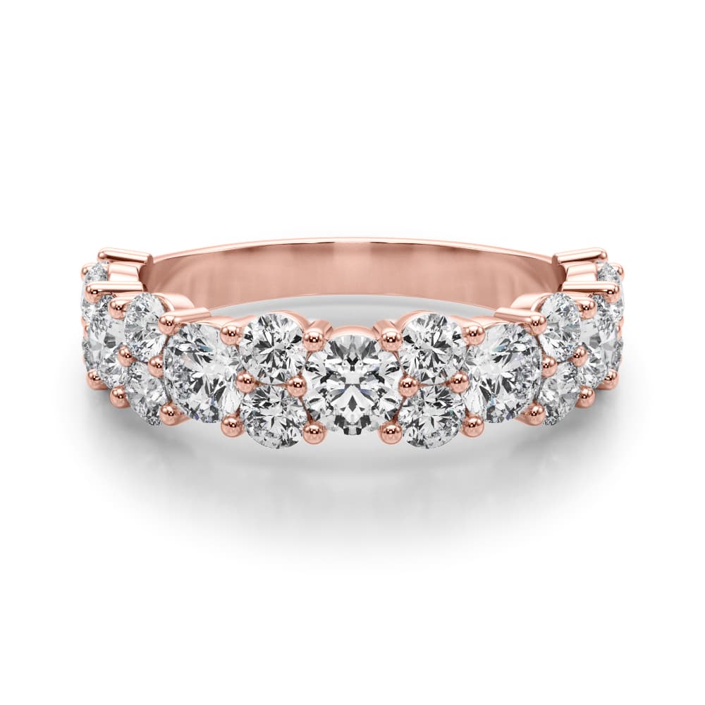 Diamond Band (2.18 ct. tw.), On hand view in rose gold