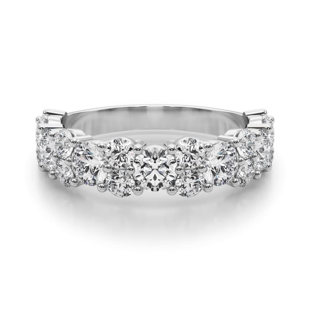 Diamond Band (2.18 ct. tw.), On hand view in white gold or platinum