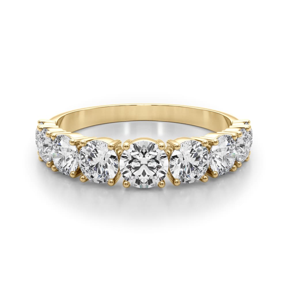 Prong Set Wedding Bands (1.73 ct. tw.), On hand view in yellow gold
