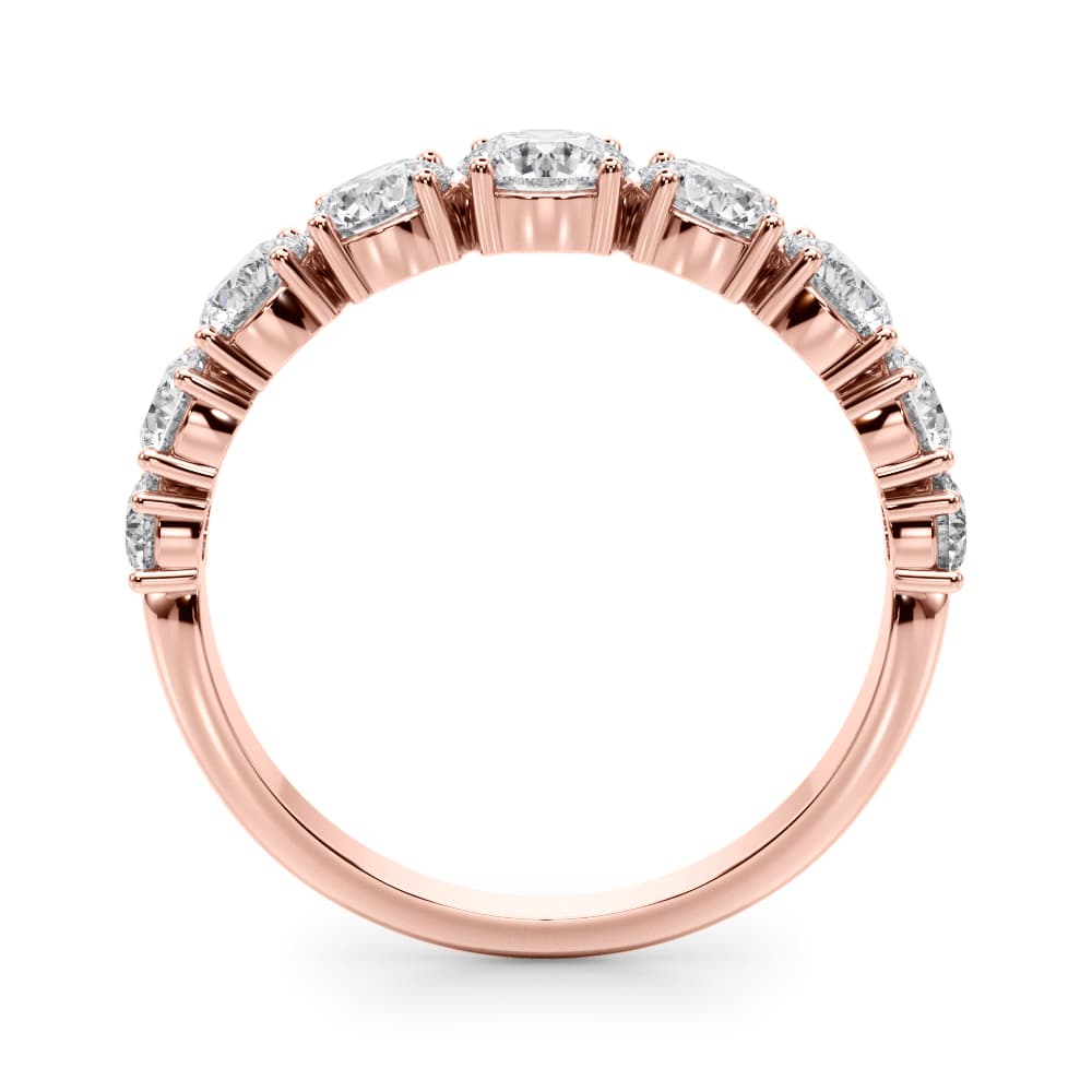 Prong Set Wedding Bands (1.73 ct. tw.), Side view in rose gold