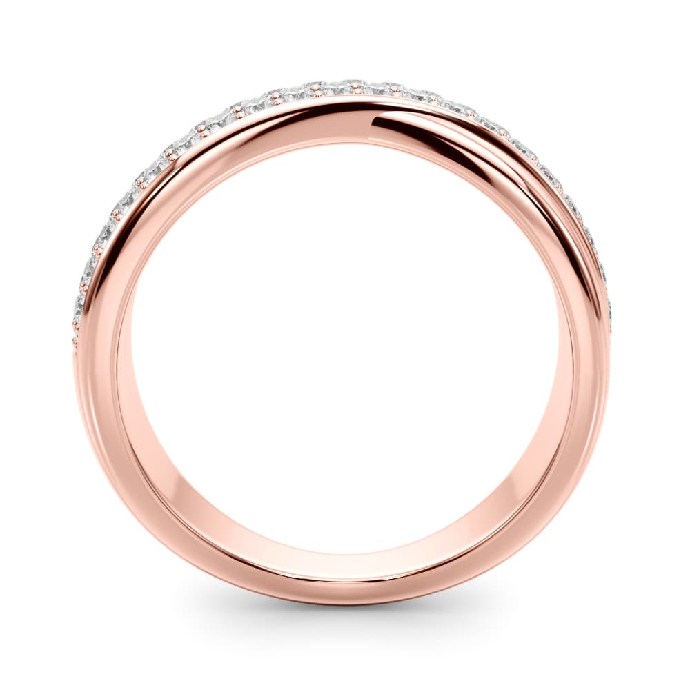 Double Row Crossover Fashion Band (0.4 ct. tw.), Side view in rose gold