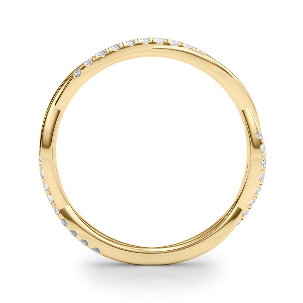 Twisted Band (0.2 ct. tw.), Side view in yellow gold