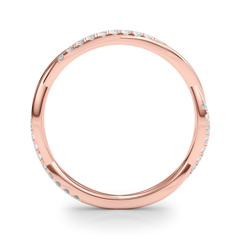 Twisted Band (0.2 ct. tw.), Side view in rose gold