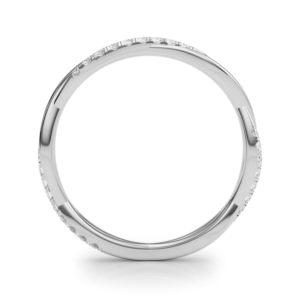 Twisted Band (0.2 ct. tw.), Side view in white gold or platinum