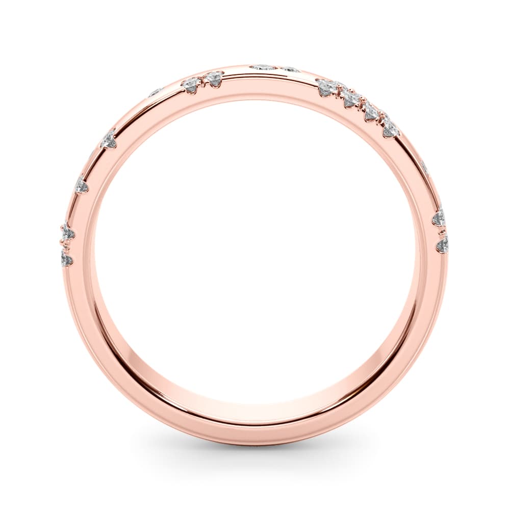 Stackable Scatter Wedding Bands (0.19 ct. tw.), Side view in rose gold