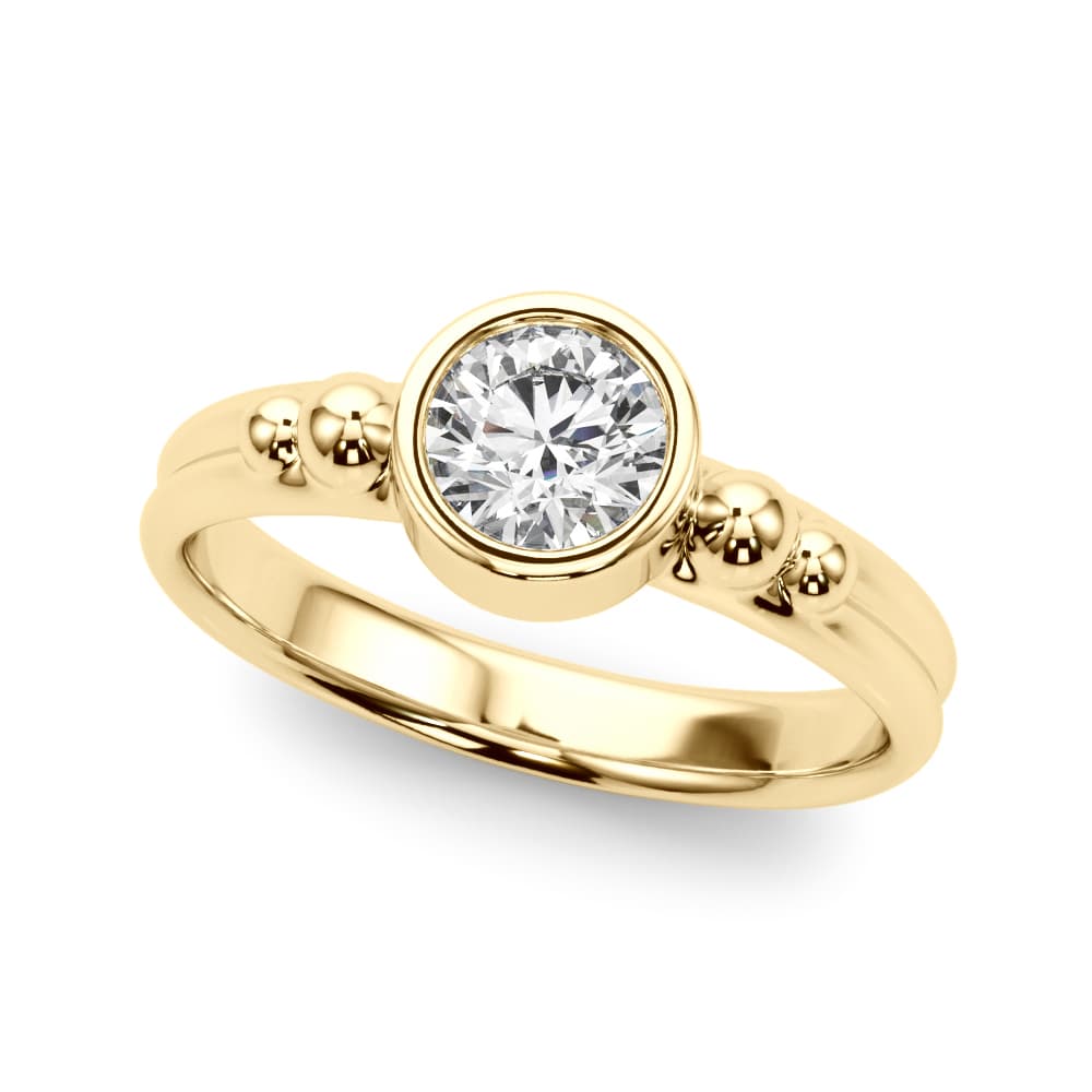 Bezel Set Fashion Ring (1/2 ct. tw.), Front view in yellow gold